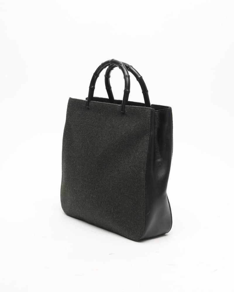 Gucci Bamboo Wool Tote Bag