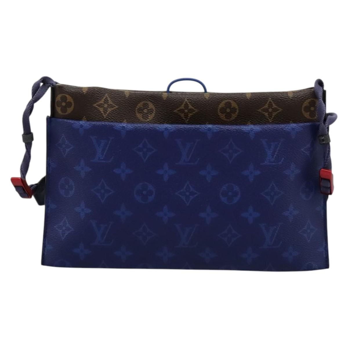 Louis Vuitton Monogram Pacific Split Sacoche Shoulder Bag Blue M 43854 Auth