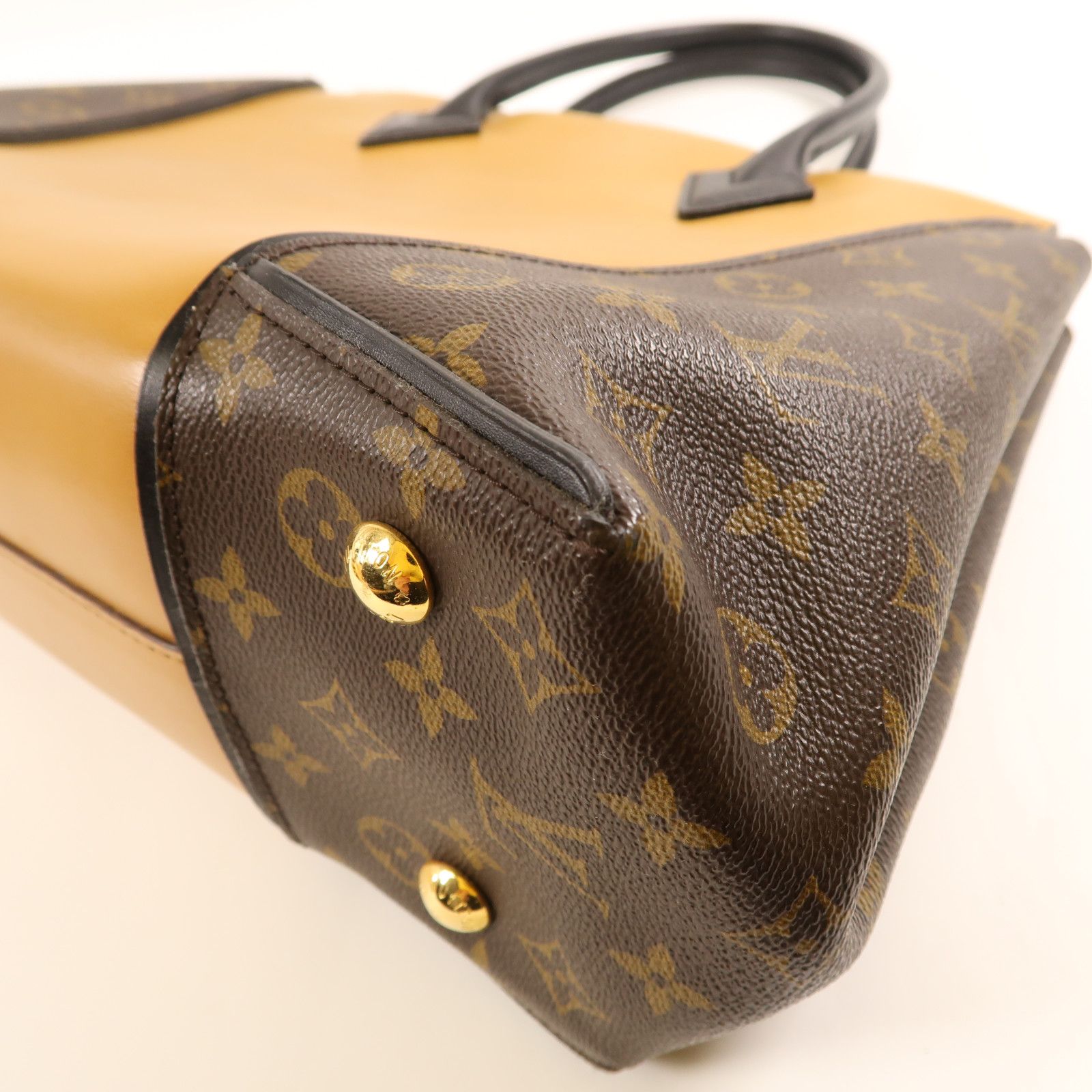Louis Vuitton Cowhide Leather/monogram Tote W Pm Kinpaku Bag