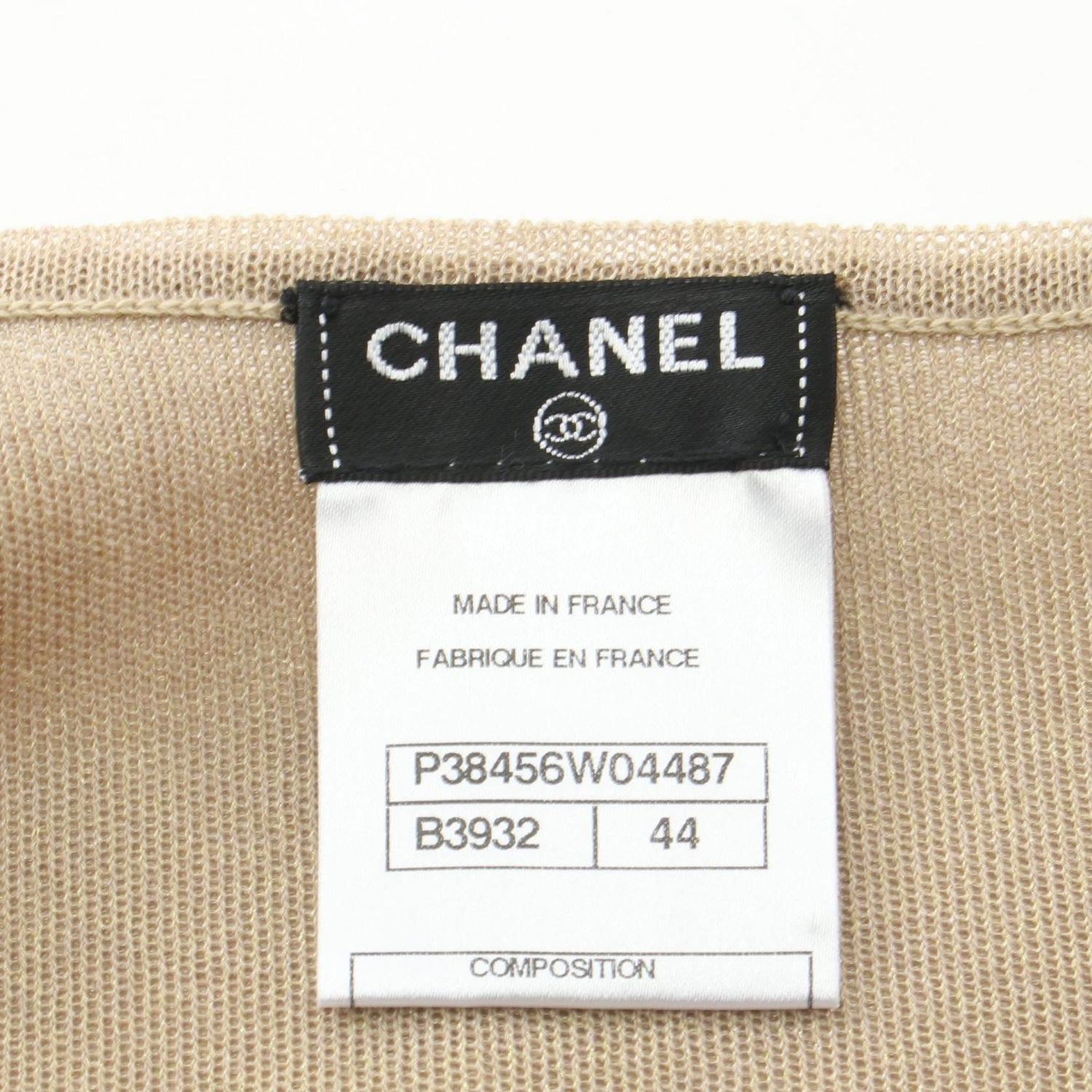 Chanel Beige Dress Cotton P 38456w 04487
