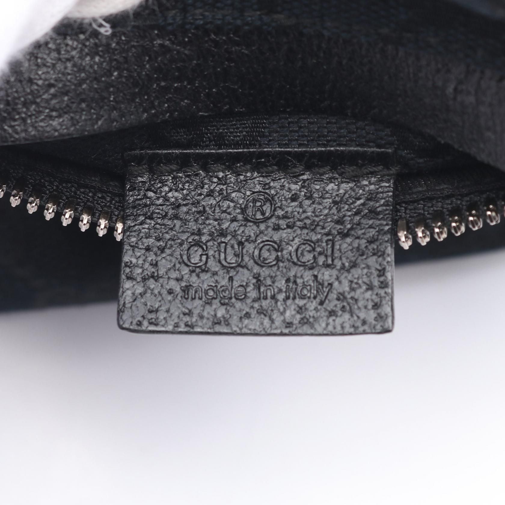 Gucci GG Monogram Double Pocket Belt Bag Black