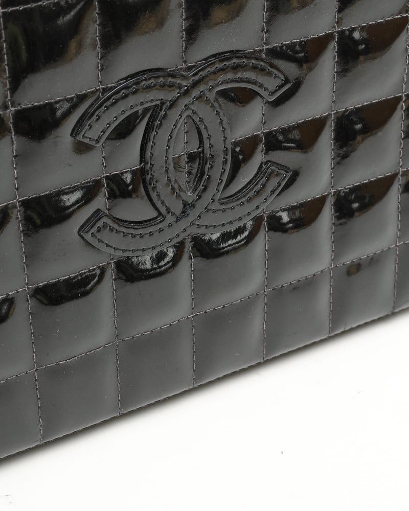 Chanel CC Patent Chocolate Bar Bag