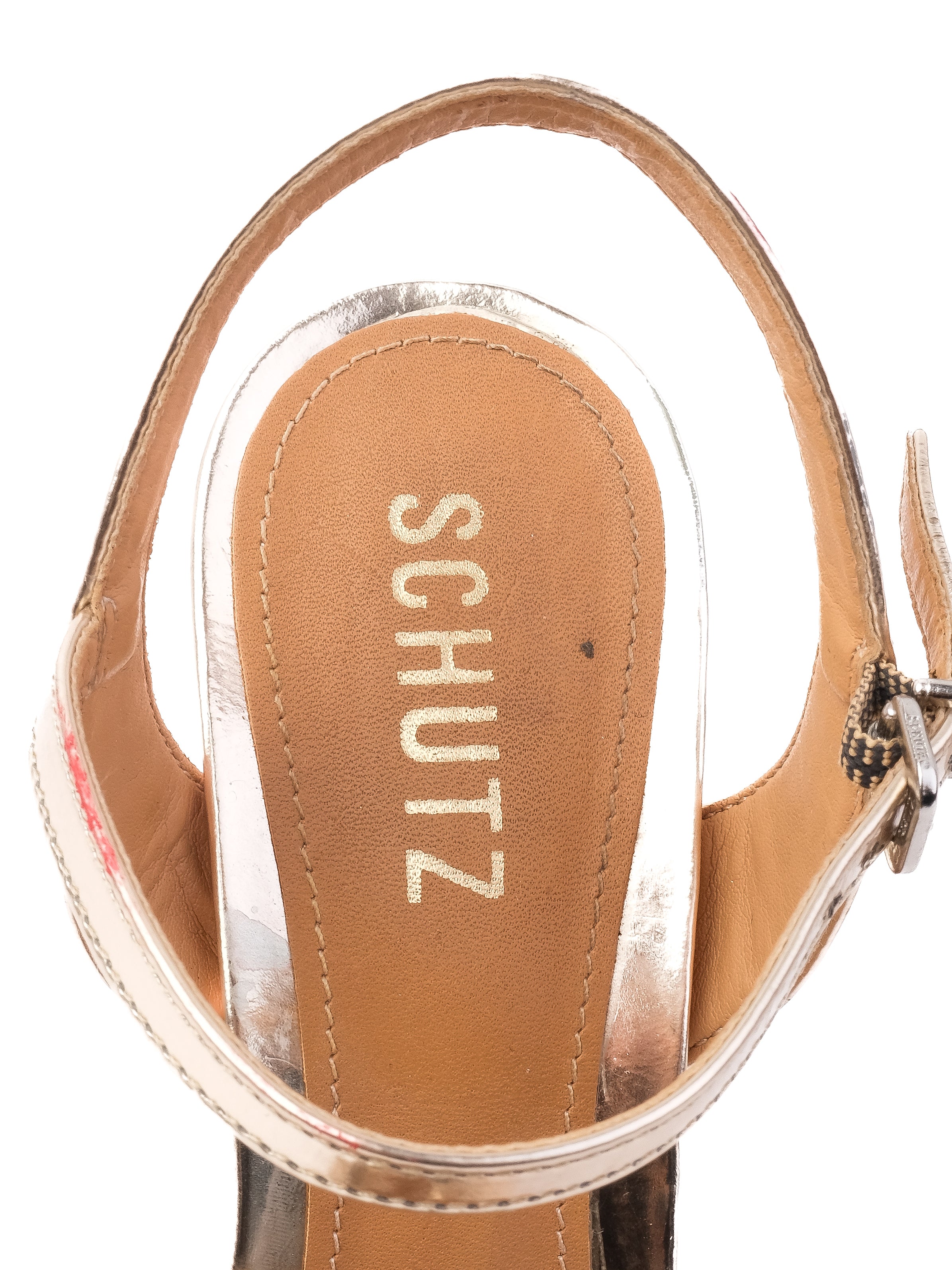 Excellent Schutz Yellow Leather High-Heeled Sandals Size 37