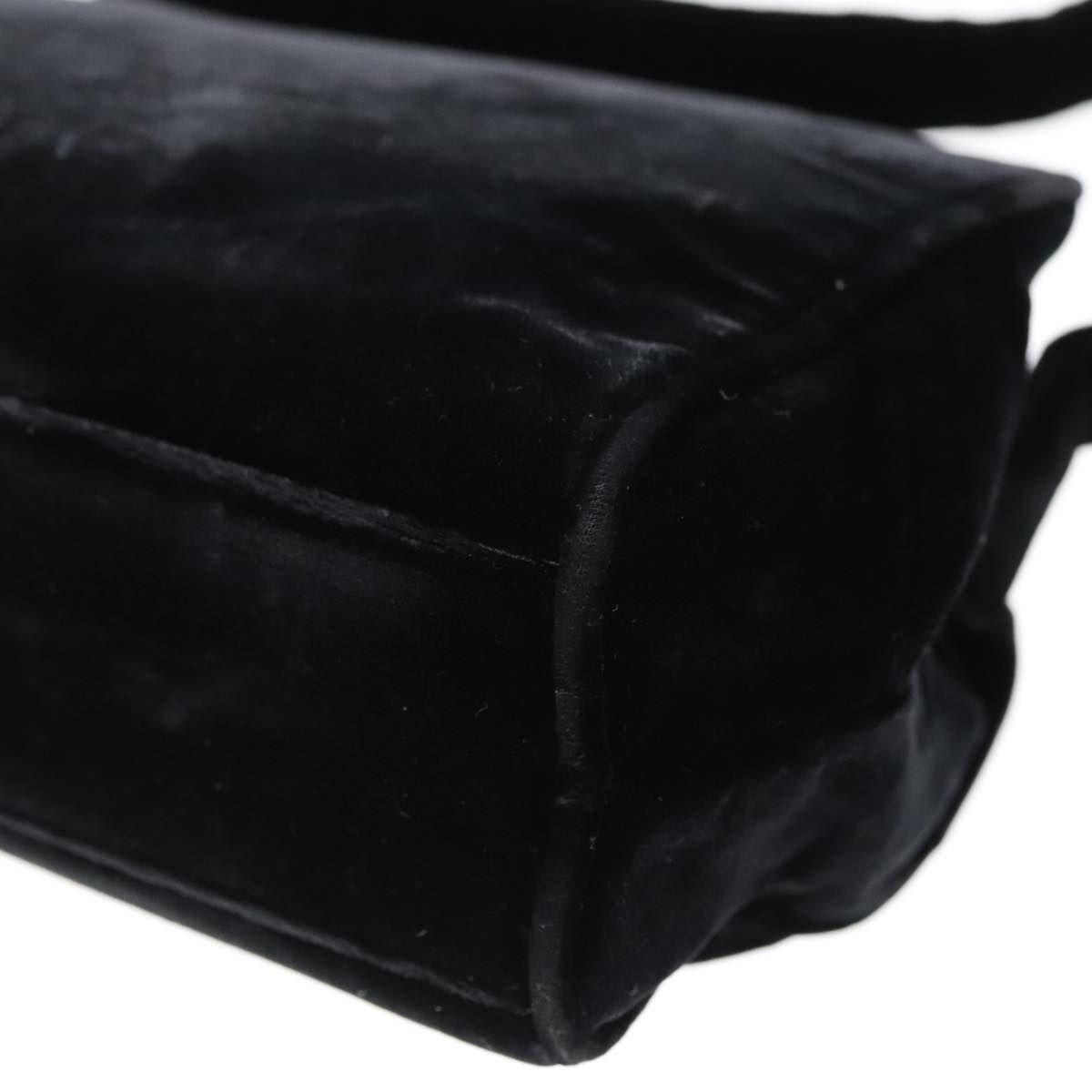 Prada Shoulder Bag Velor Black Auth