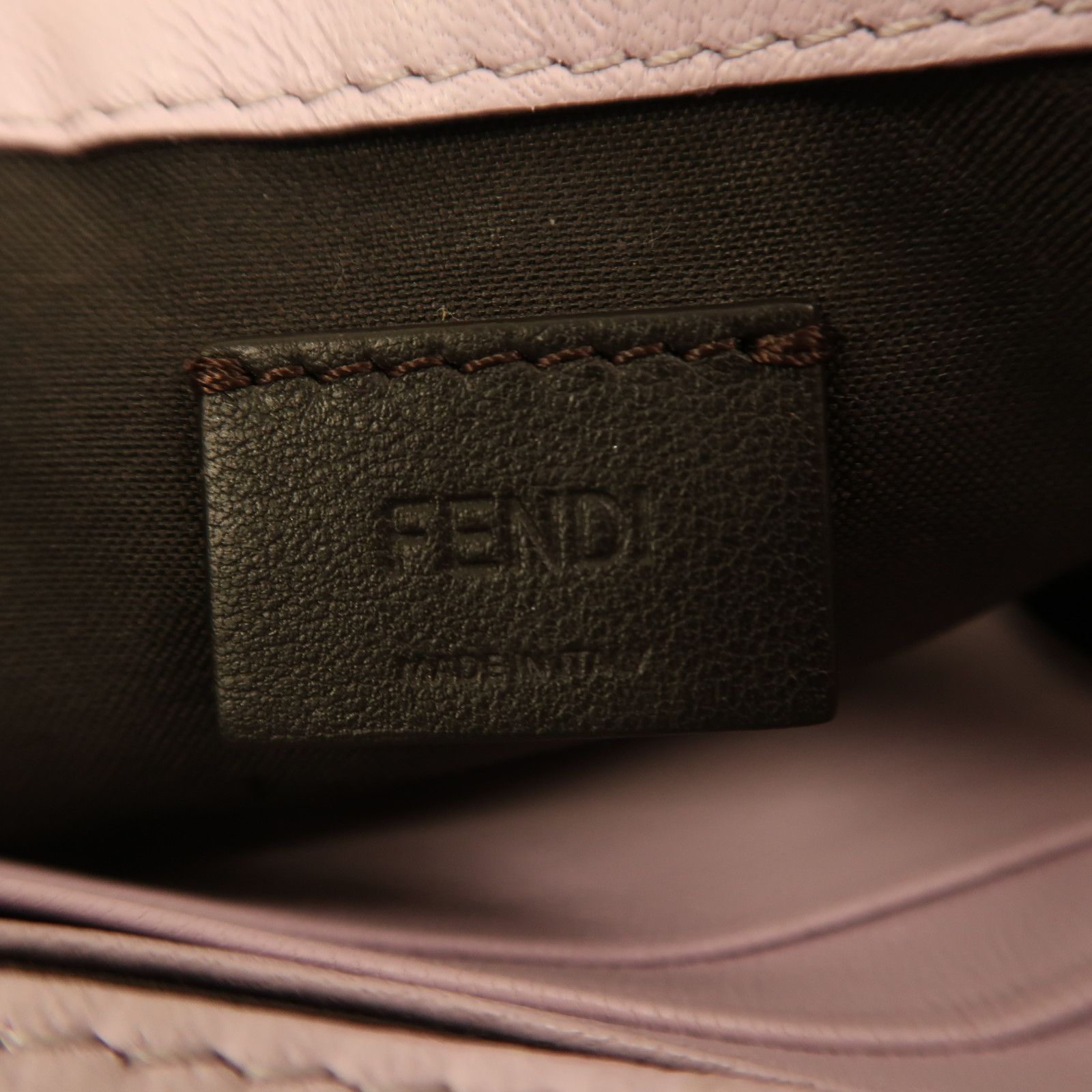 Fendi Sheepskin Leather Baguette Mini Golden Hand-turned Shoulder And Back Bag Purple 2way Shoulder Bag Purple Black La