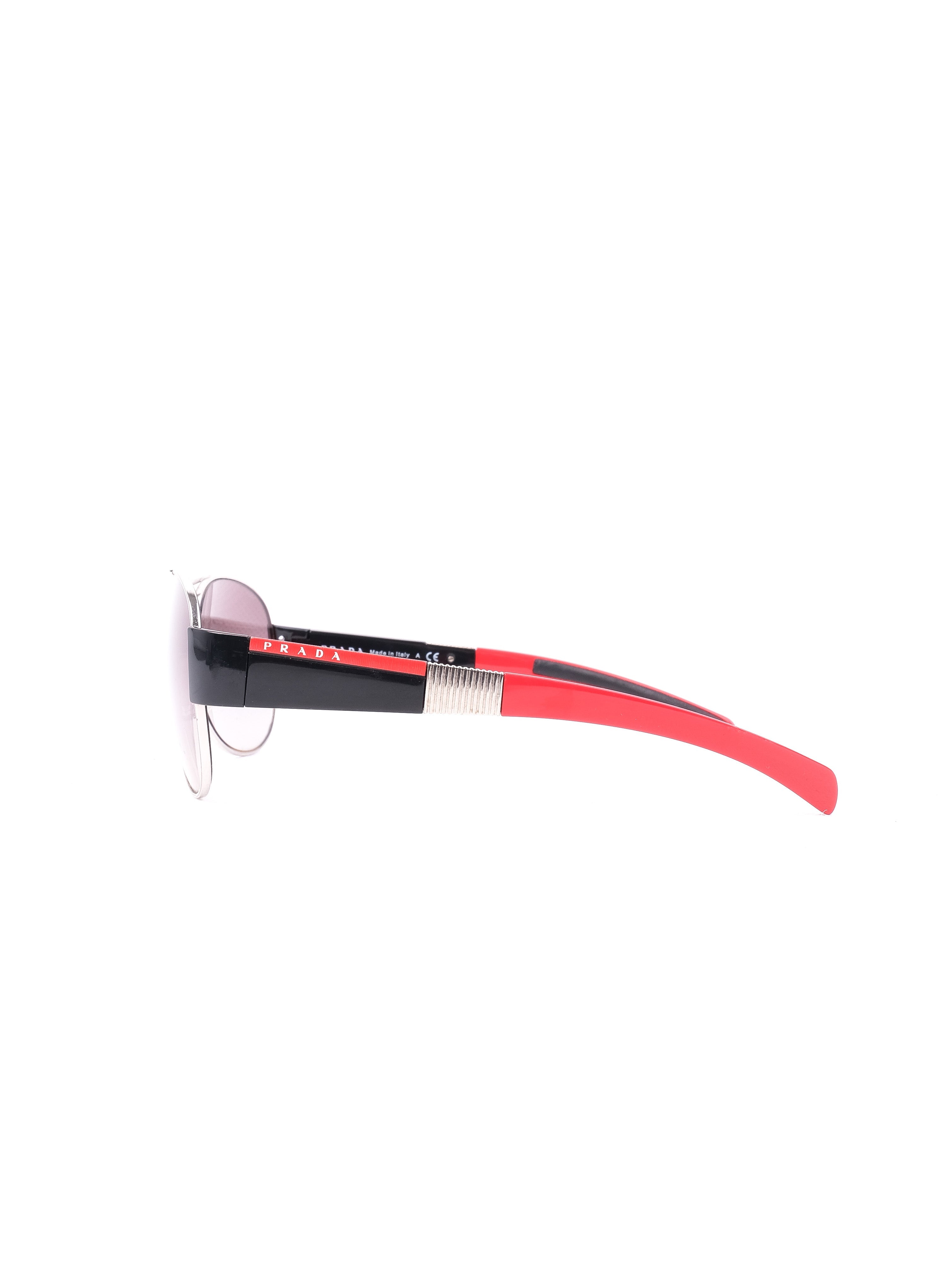 Excellent Prada Sunglasses Black Red Acetate Men’s Tinted Lenses