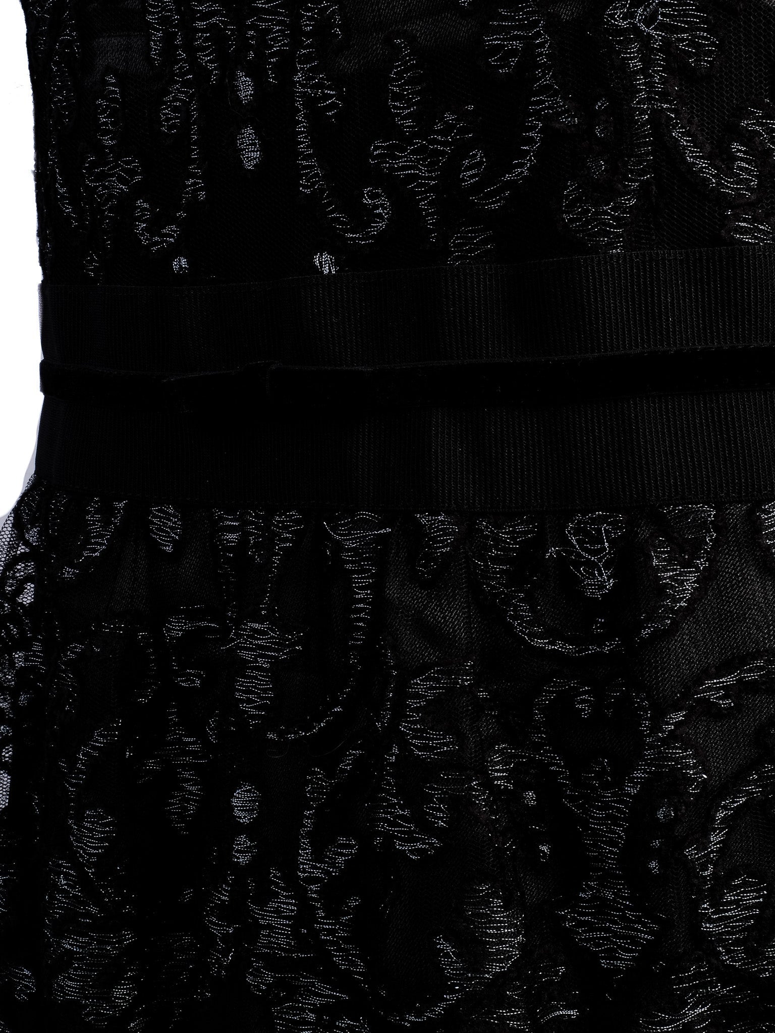 Excellent Clips Black Lace Dress XL Floral Overlay Peplum Waist