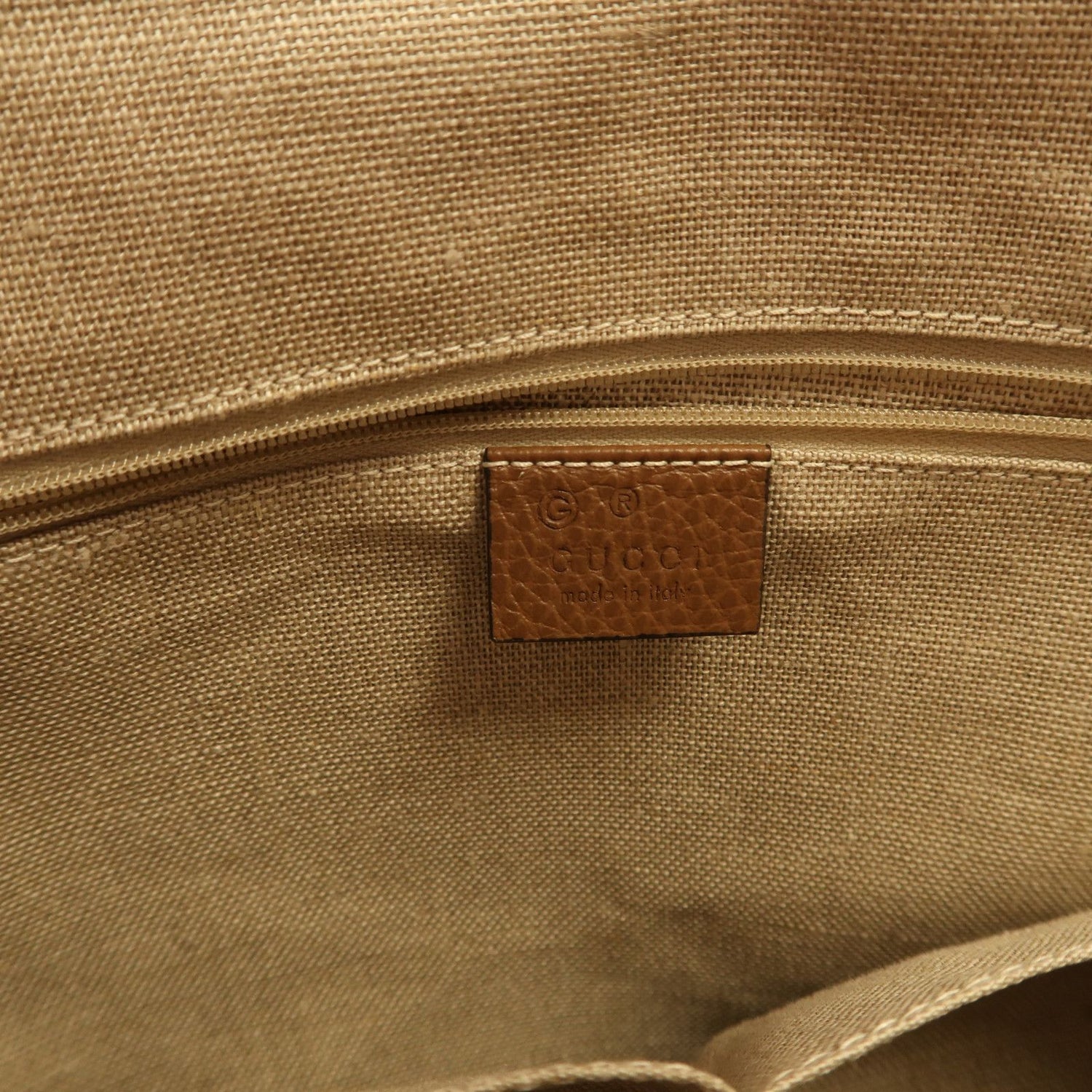 Gucci Canvas Bree Mico Hobo Gold Shoulder Bag Brown Canvas 449244