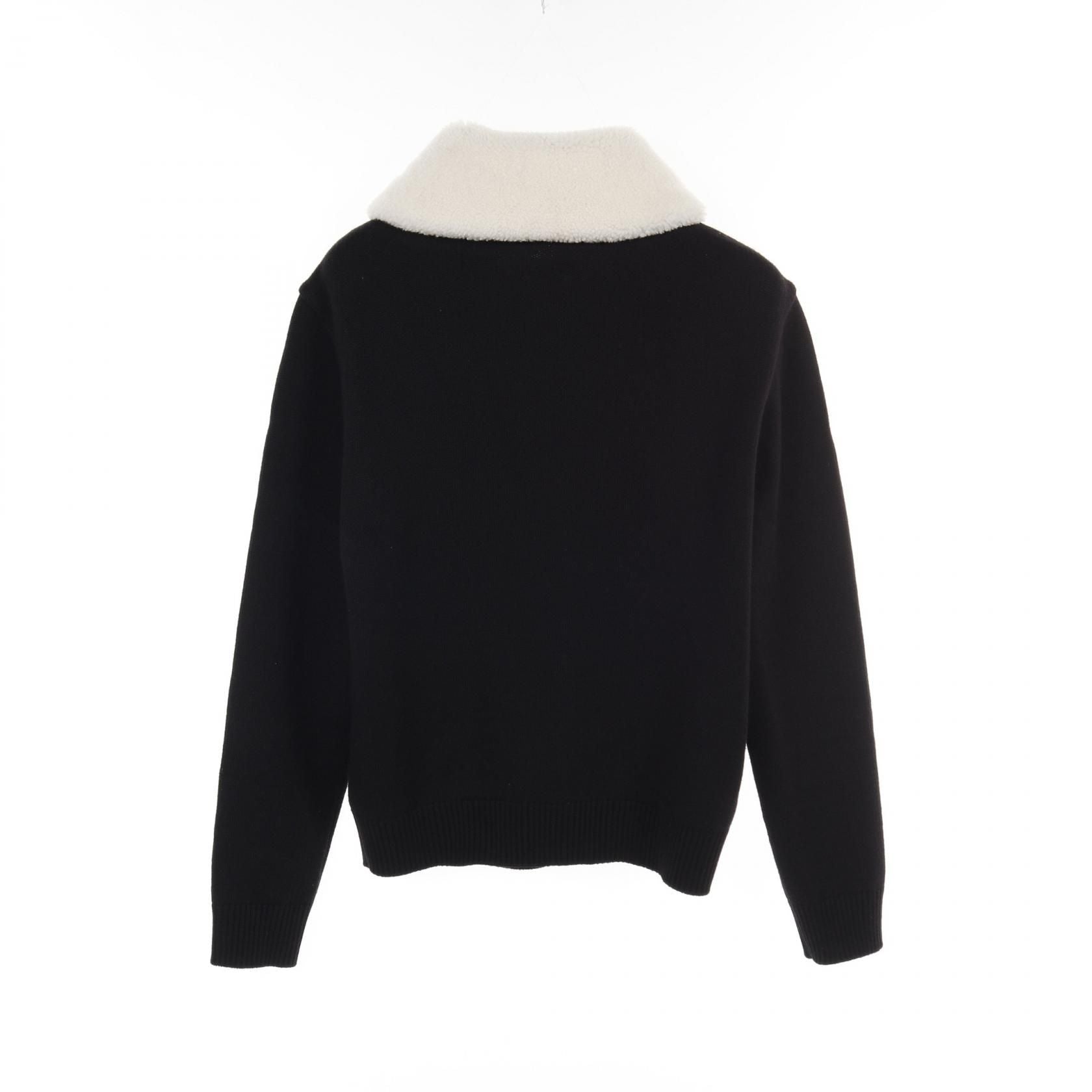 Louis Vuitton Shearling Collar Blouson Rm 241m Zll Hqn 10w Wool Black White
