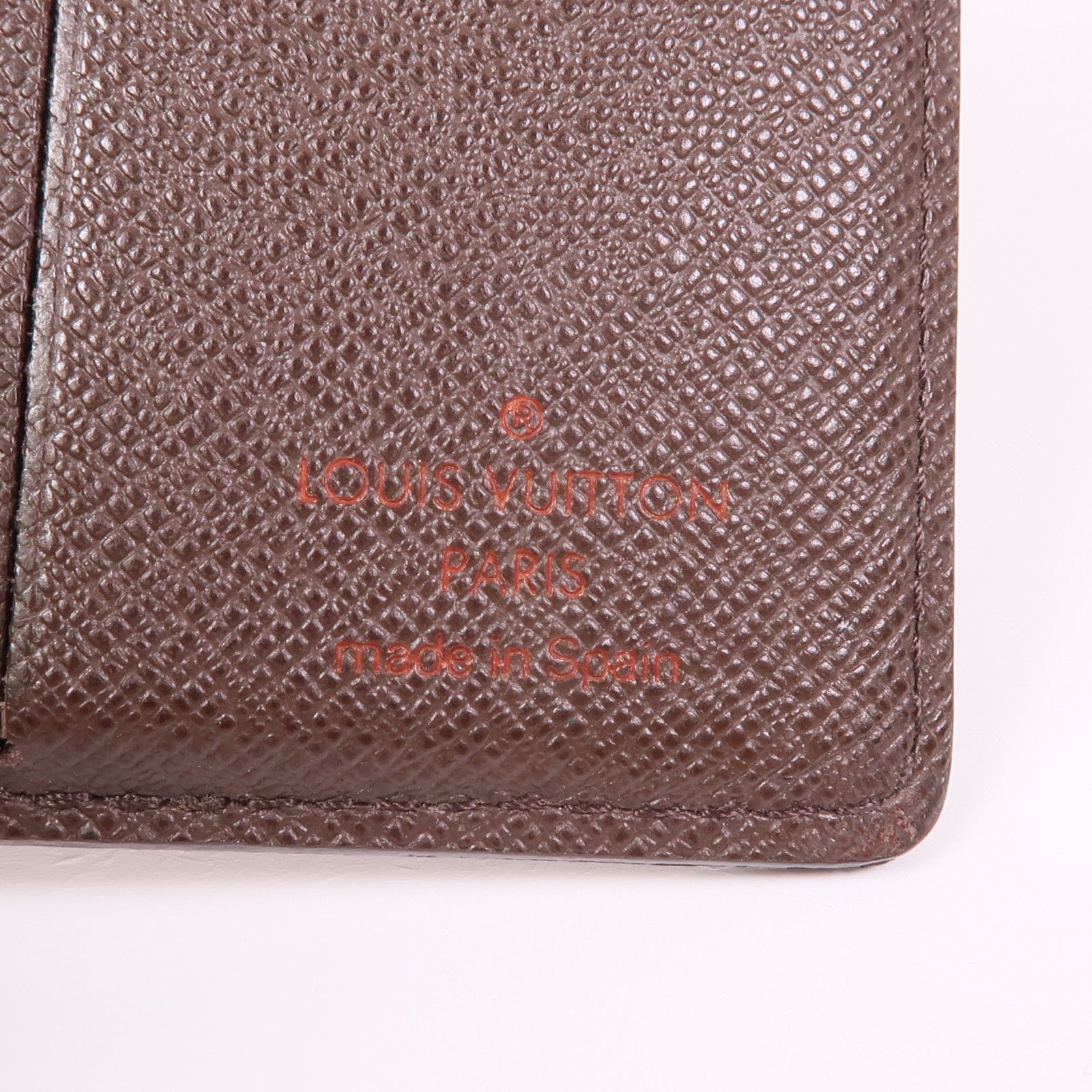 Louis Vuitton Damier Wallet Ebene Brown Bi-Fold Wallet N 61666