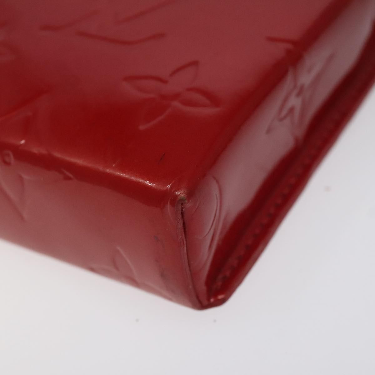 Louis Vuitton Vernis Green Cigarette Case Red M 91155 Lv Auth