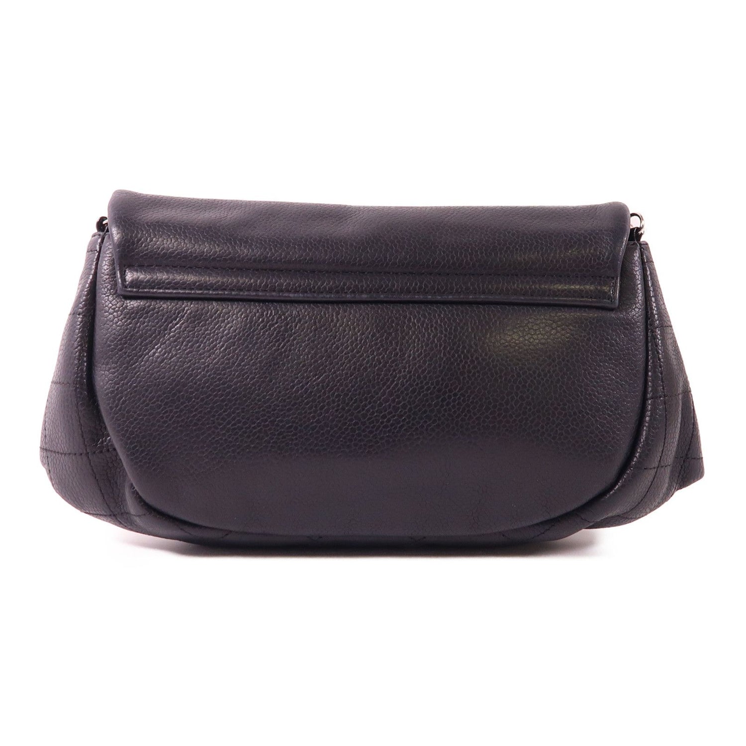 Chanel Black Cowhide Leather Shoulder Bag Calfskin (cowhide)