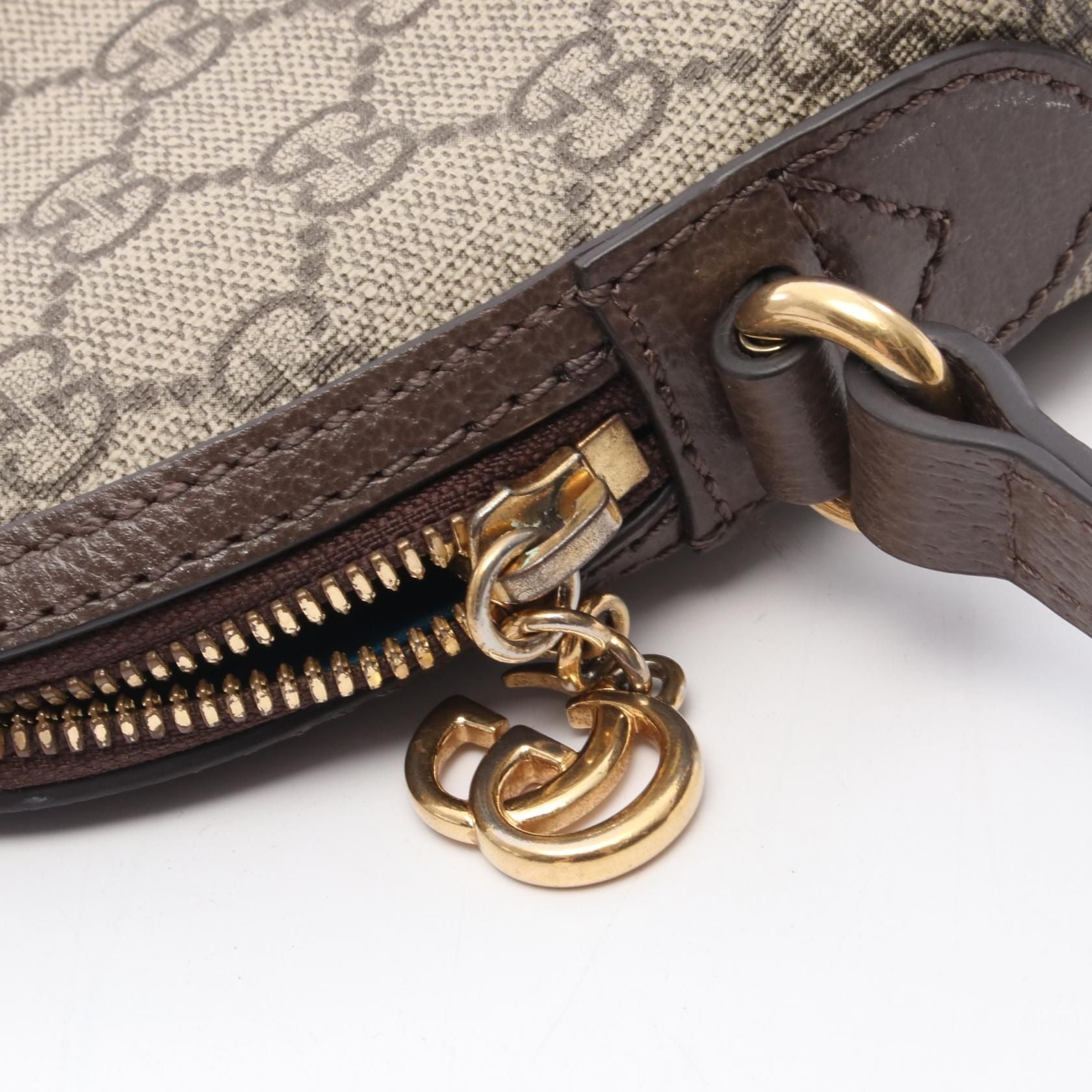 Gucci Ophidia Gg Supreme Shoulder Bag Beige Brown Pvc Coated Canvas 499621