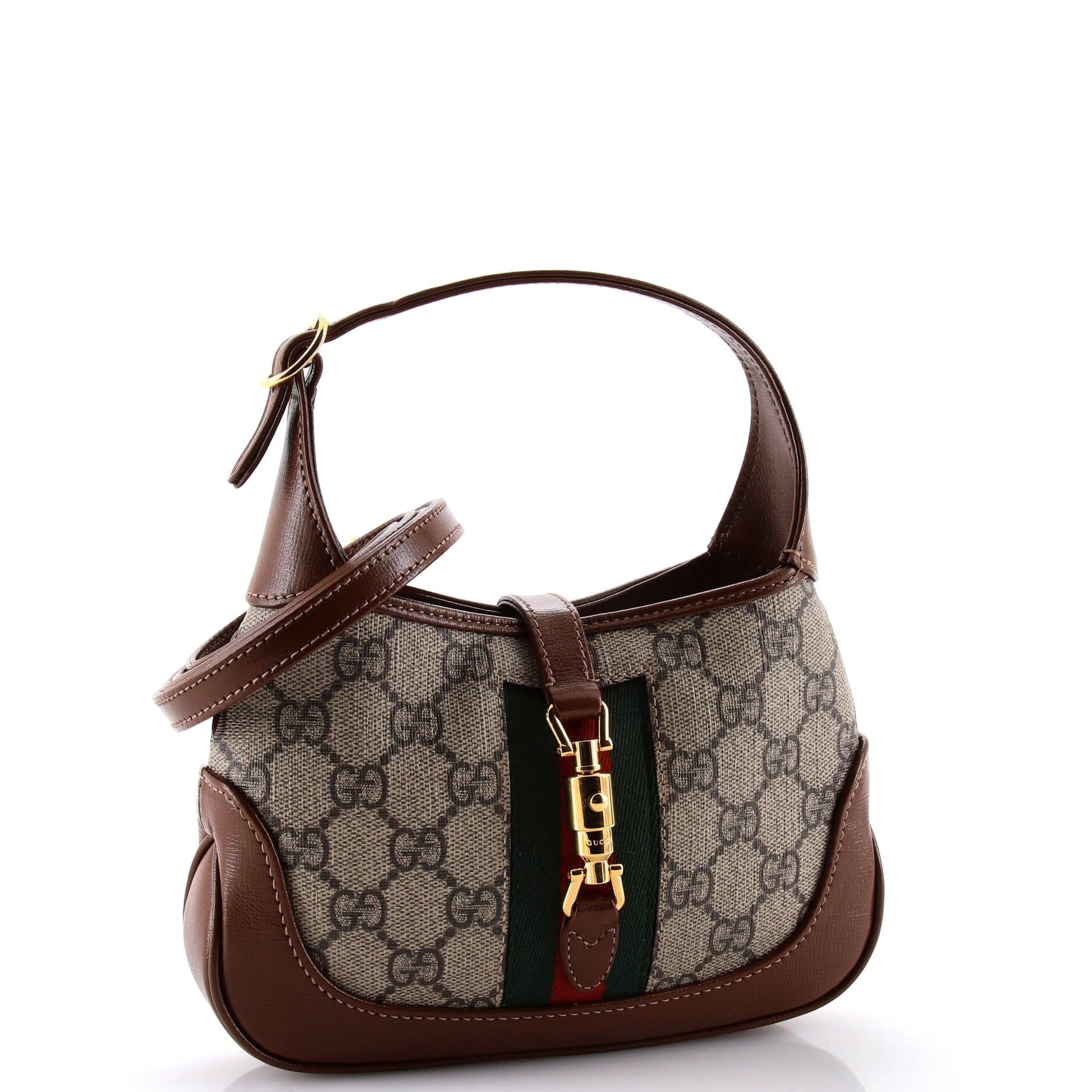 Gucci Jackie 1961 Hobo Gg Coated Canvas Mini