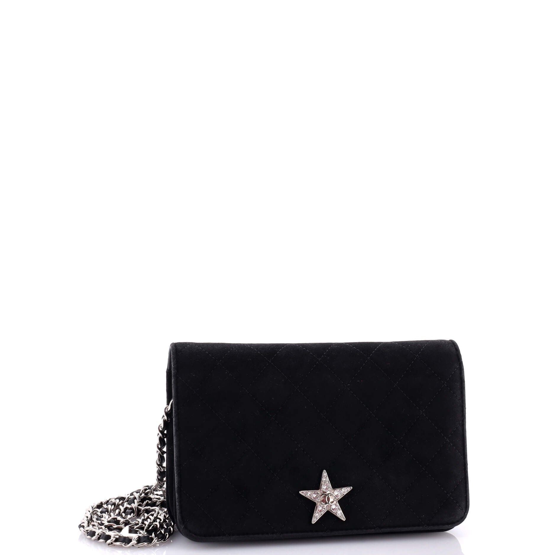 Chanel Cocostellar Wallet On Chain Quilted Suede