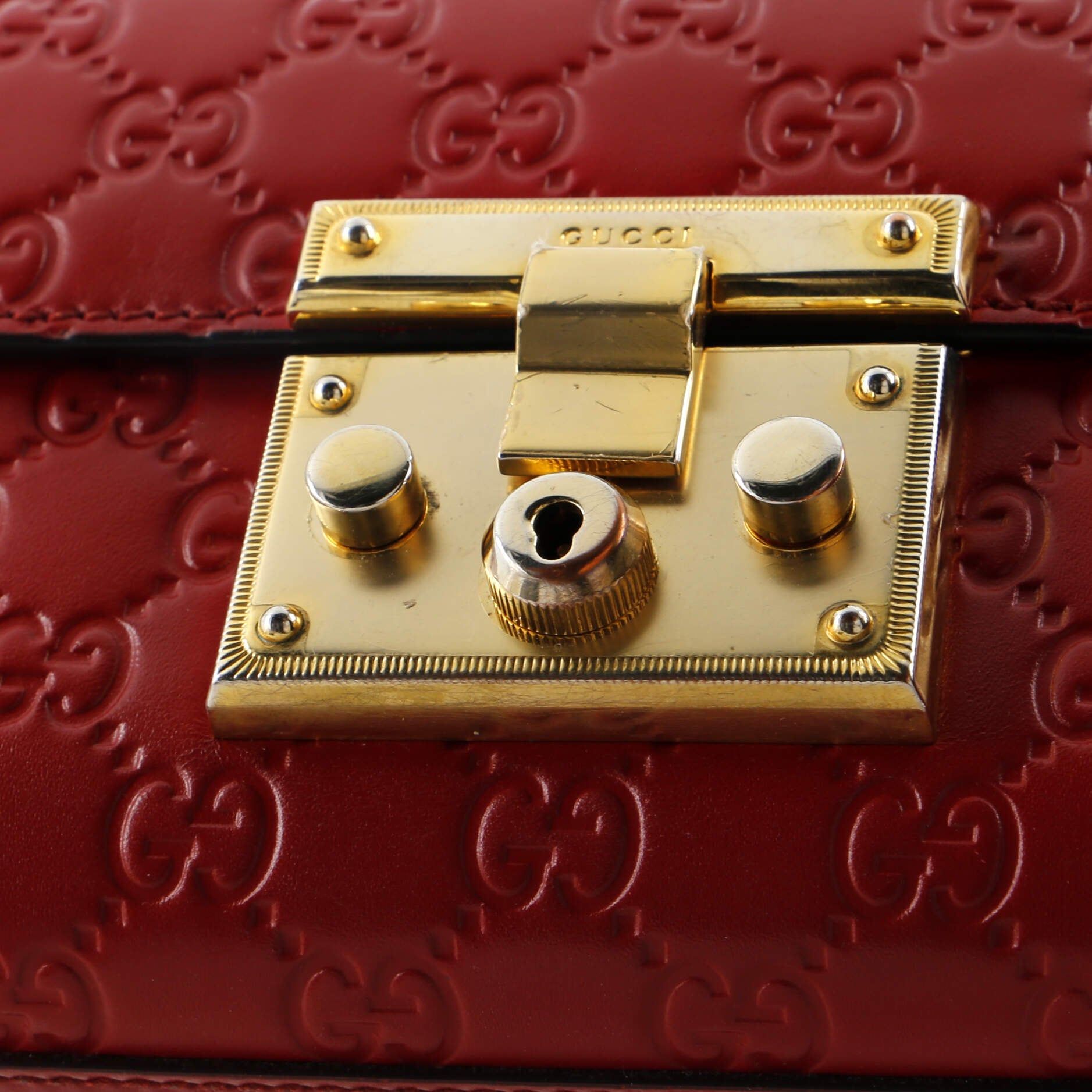 Gucci Padlock Shoulder Bag Guccissima Leather Small
