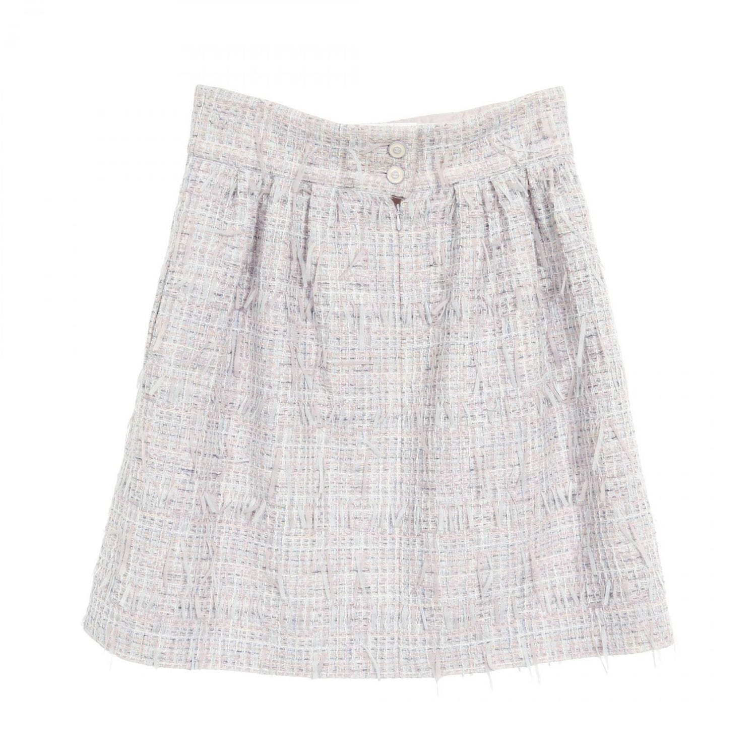 Chanel Purple Multicolor Coco Mark Button Skirt Fabric P 58340