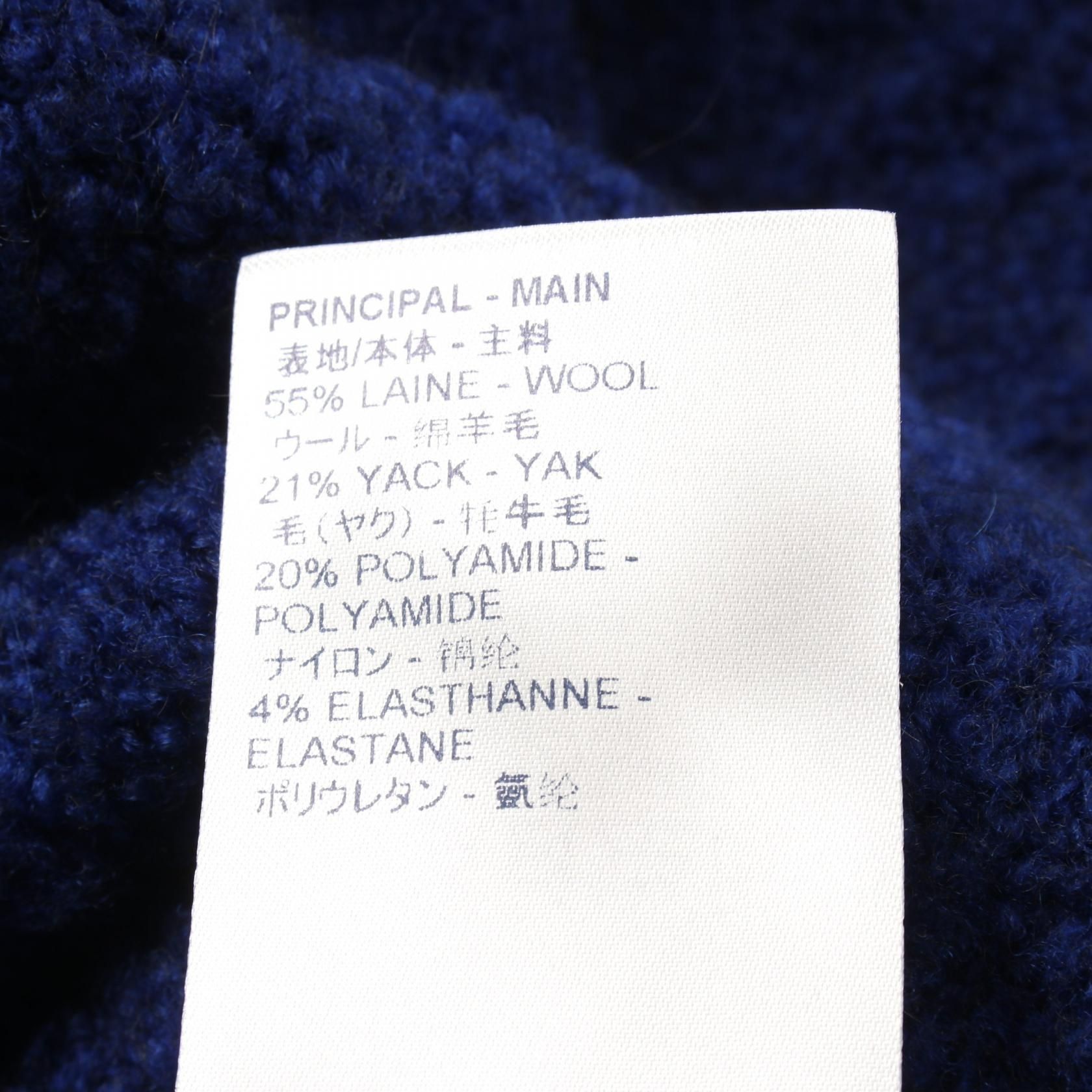 Louis Vuitton Lv Intarsia Knitwear Rm 202m Vss Hjn 18w Wool Yak Blue Mens L