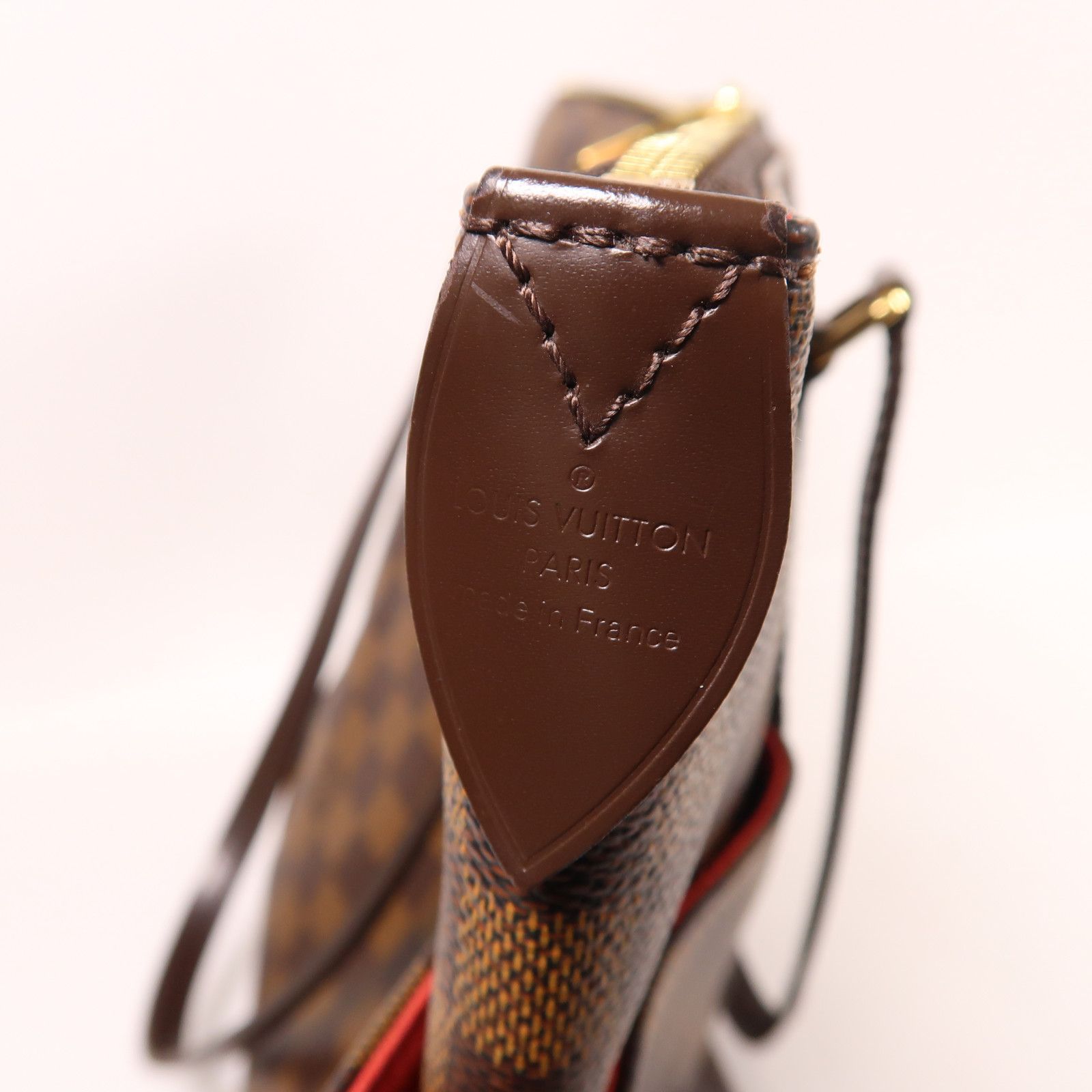 Louis Vuitton Damier Ebene Totally Mm Gold Shoulder Back Bag Palm Color Brown Shoulder Bag N 41281
