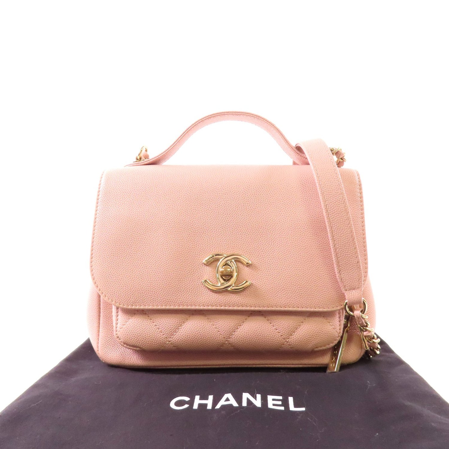 Chanel Pink Caviar Quilted Small Business Affinity Flap