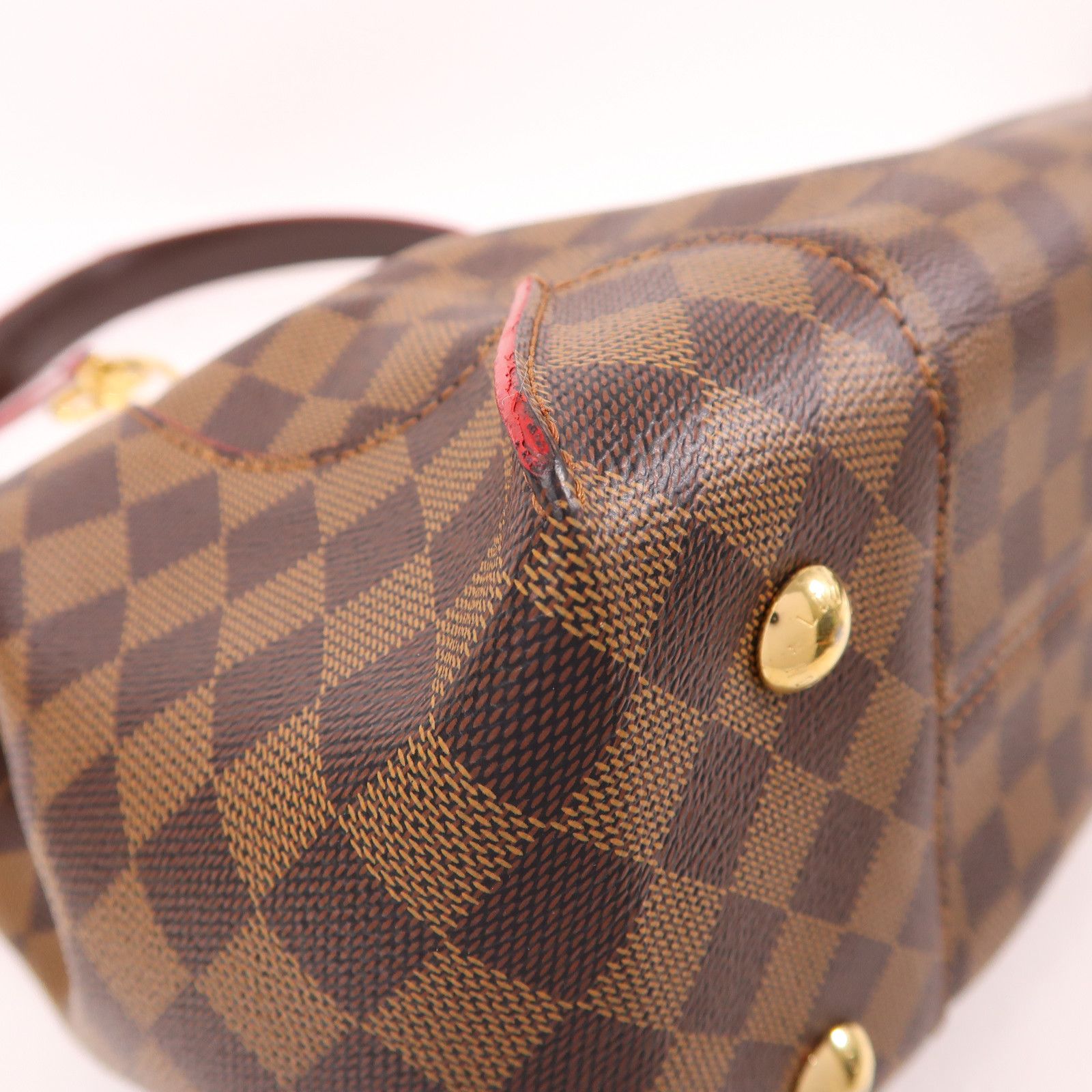 Louis Vuitton Damier Caissa Hobo Gold Shoulder Bag Ebene Brown Shoulder Bag N 41555