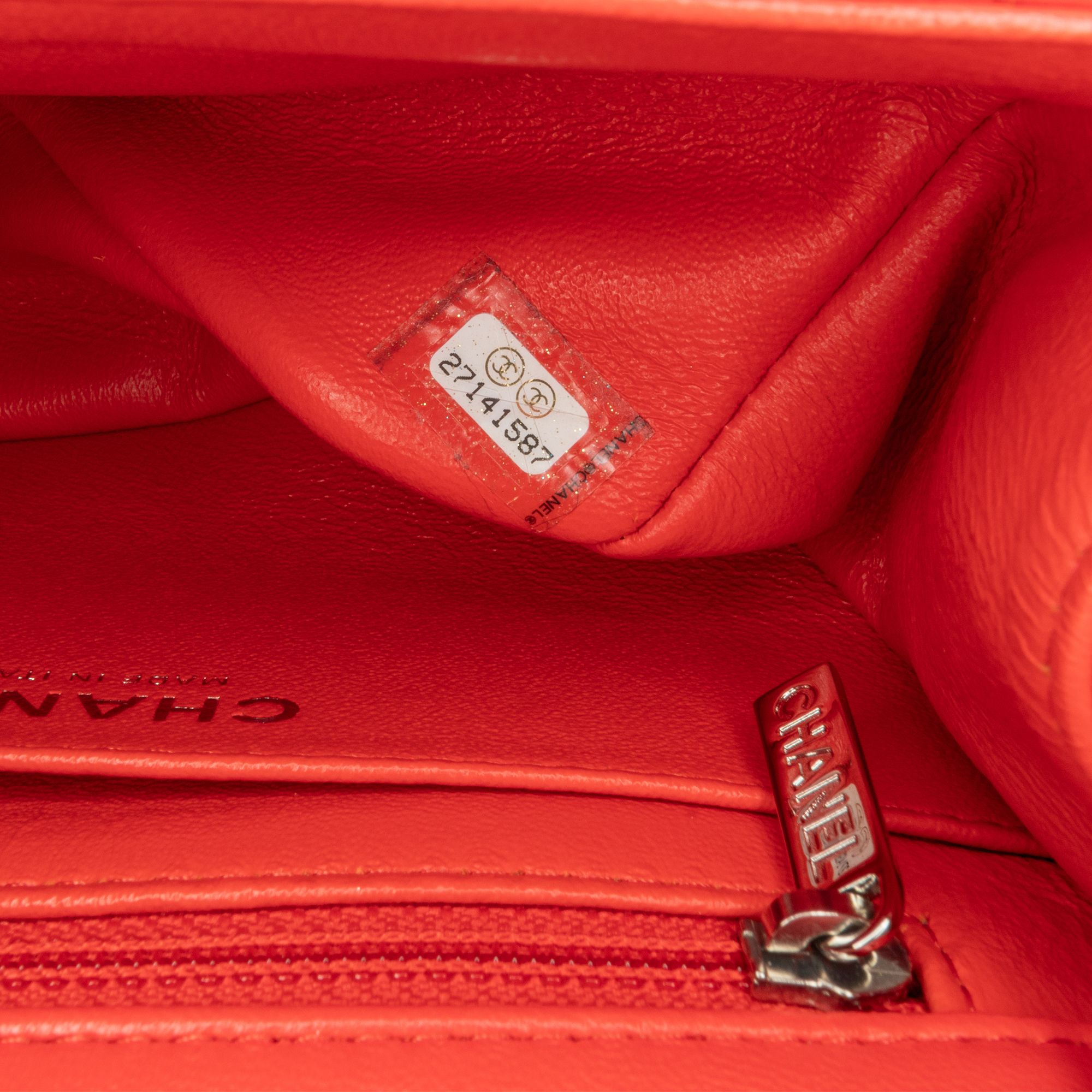 Chanel Mini Square Classic Lambskin Single Flap Red