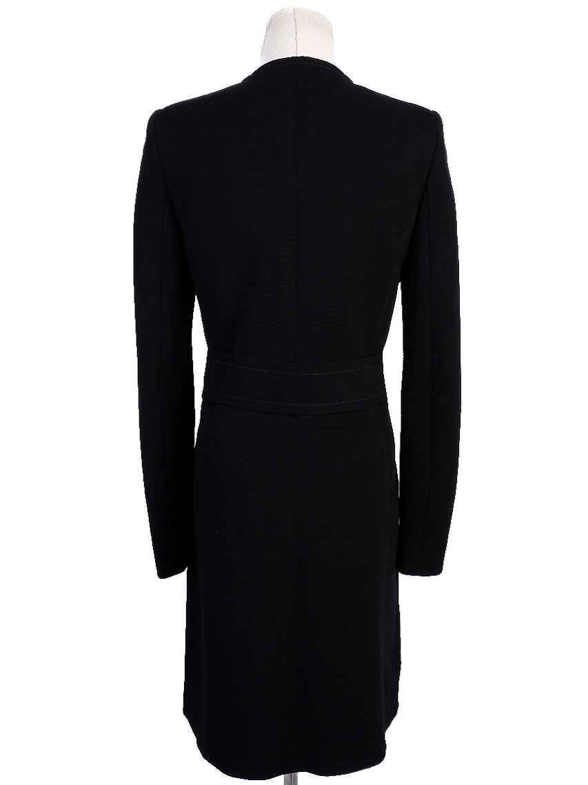 Emilio Pucci Black Viscose Long Sleeve Coat Size N/A