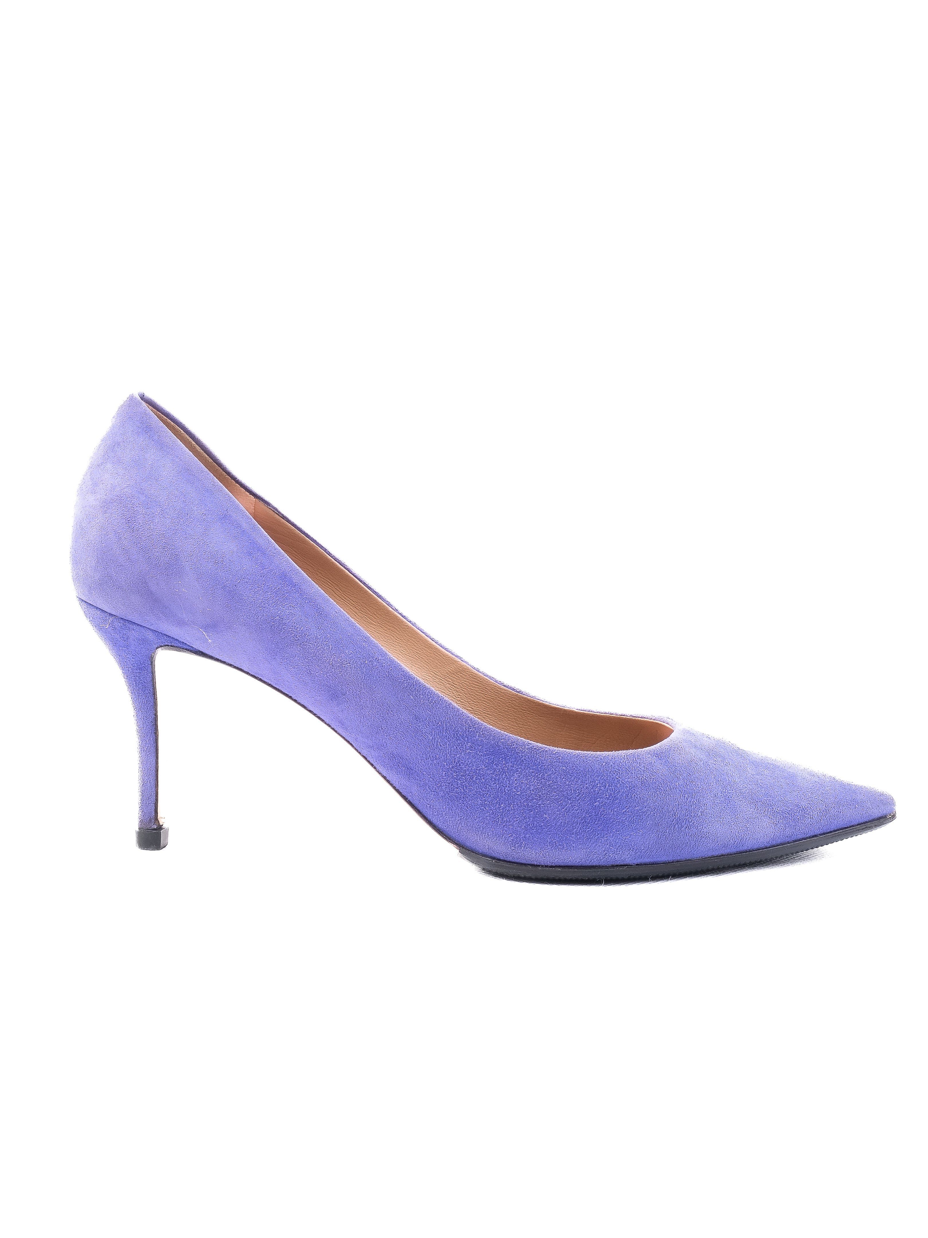 Perfect Salvatore Ferragamo Purple Leather High Heels Size 38.5