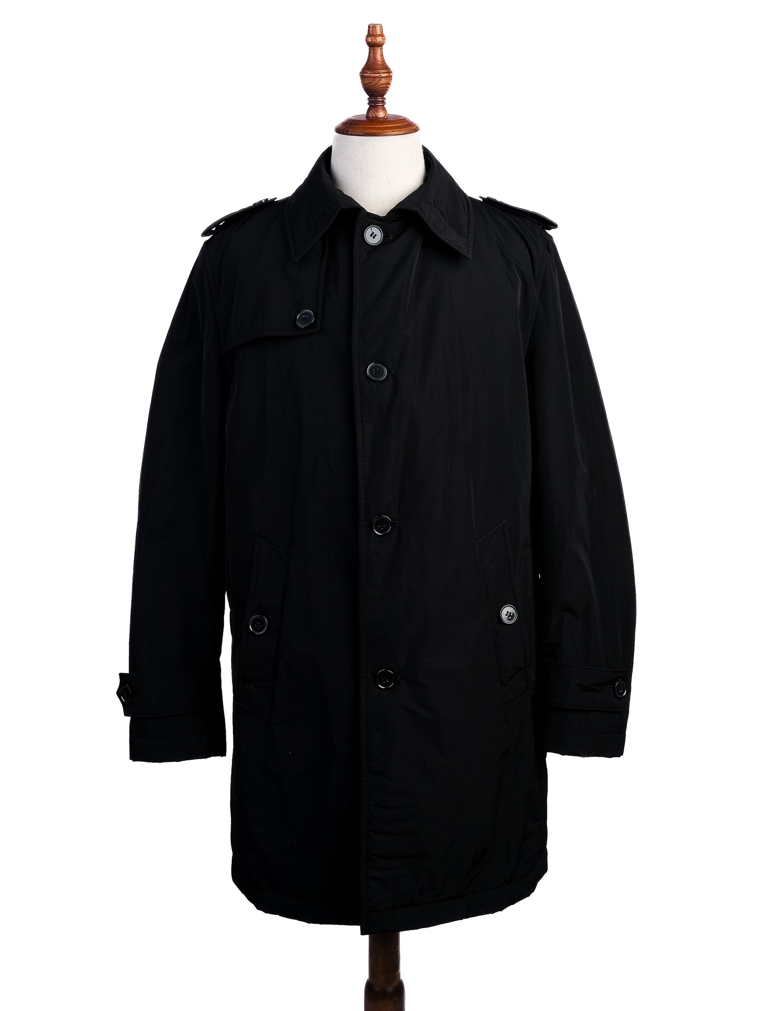 Excellent Joop Black Viscose Trench Coat for Men