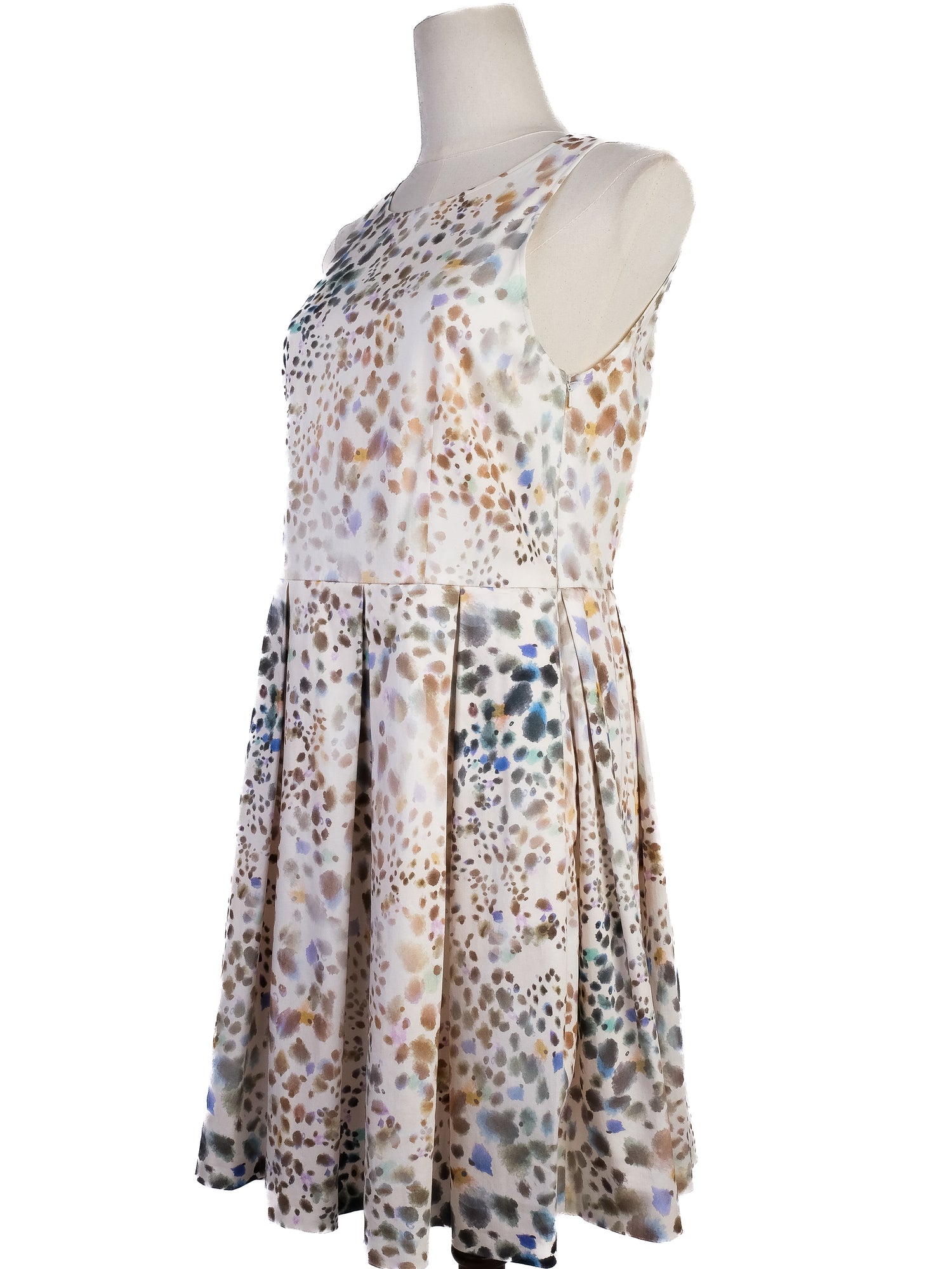 Excellent MaxCo Sleeveless Dress M Multicolored Abstract Cotton