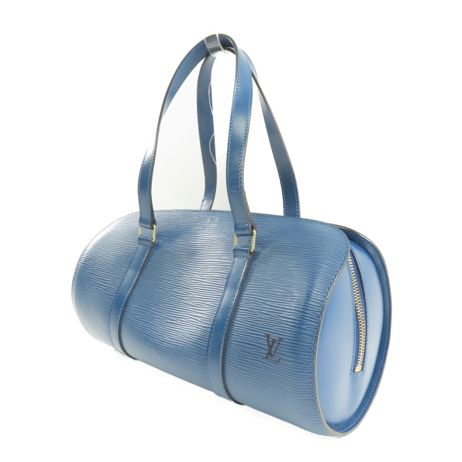 Louis Vuitton Epi Soufflot Kinpaku Handmade Bag Indigo Color Blue Handbag M 52225