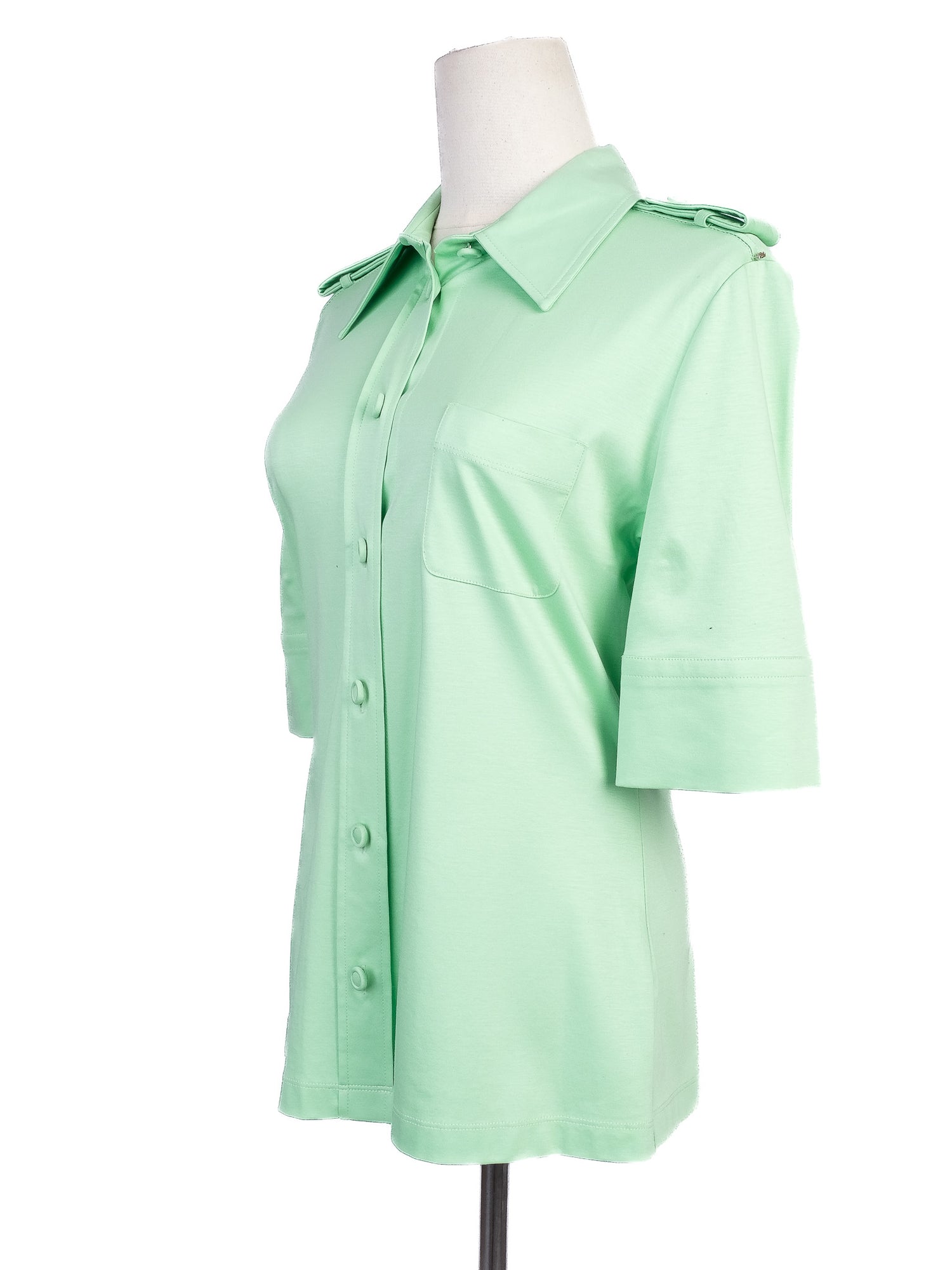 Excellent Sportmax Green Button-Up Shirt Size M Women&