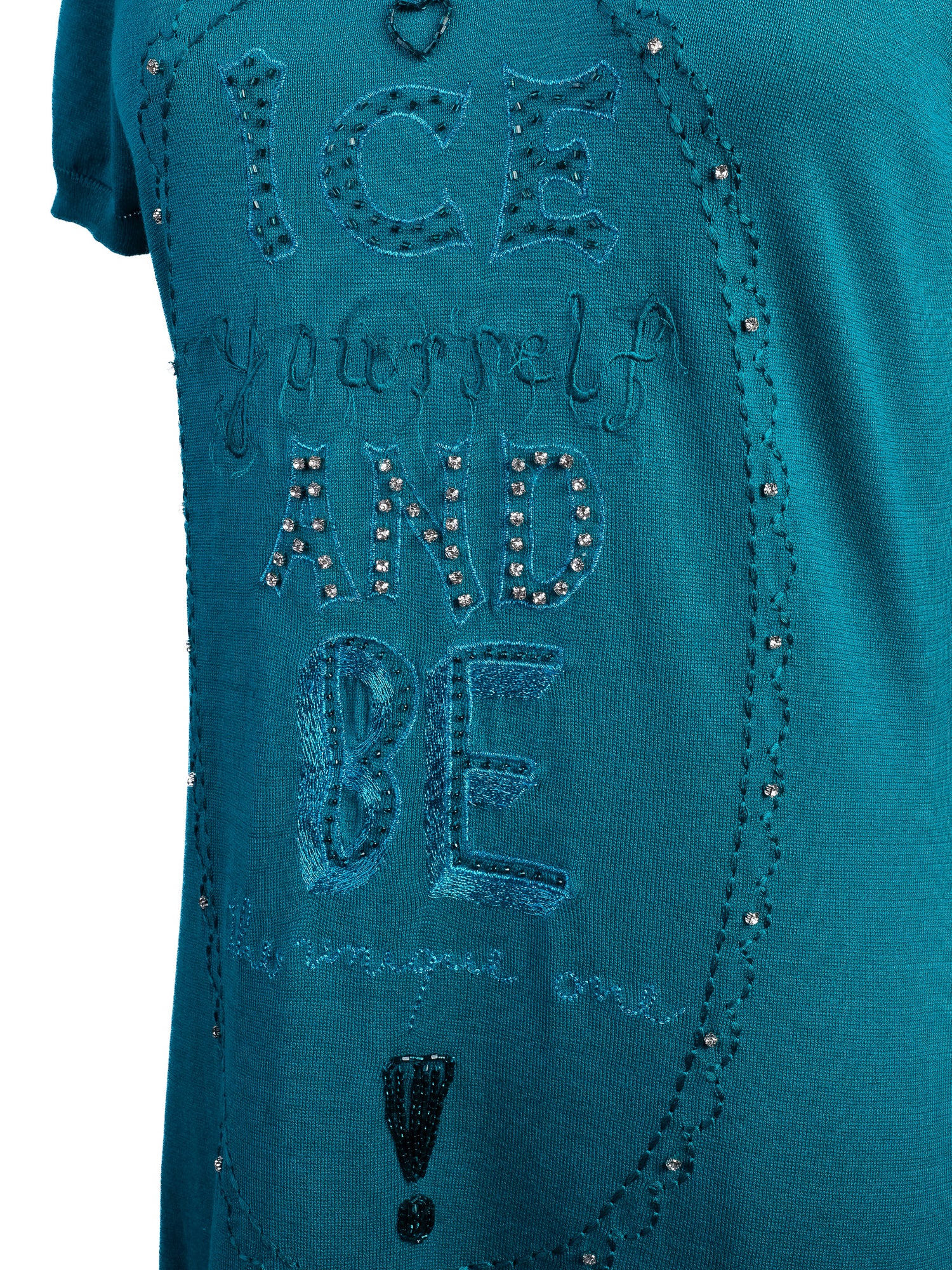 Excellent Iceberg Green Silk Dress Size S with Unique Design