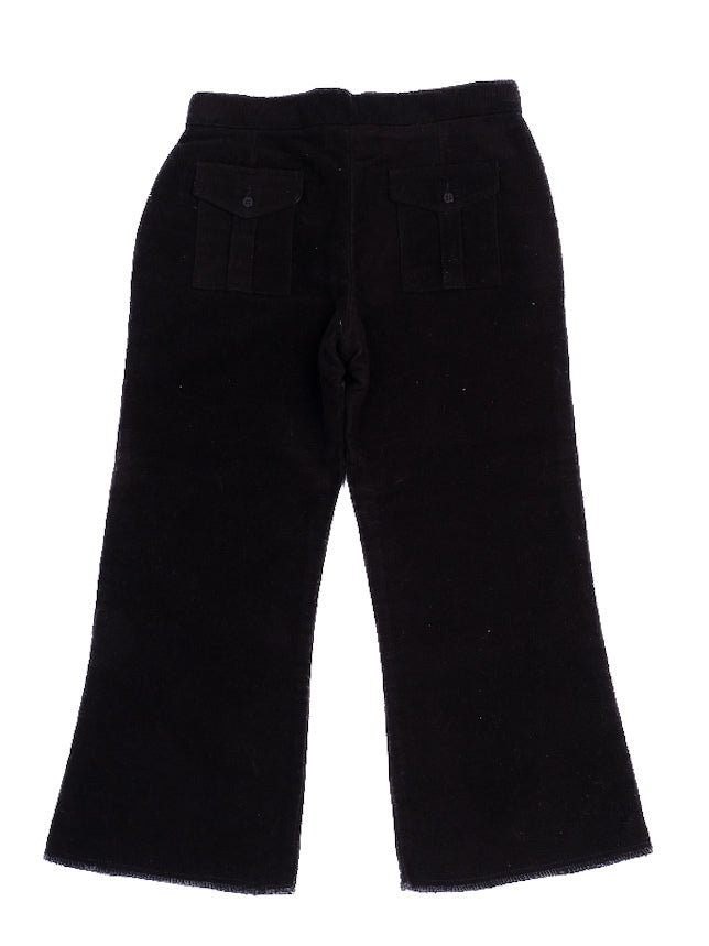 NEW Ikks Black Flared Pants for Kids Size 12 Cotton