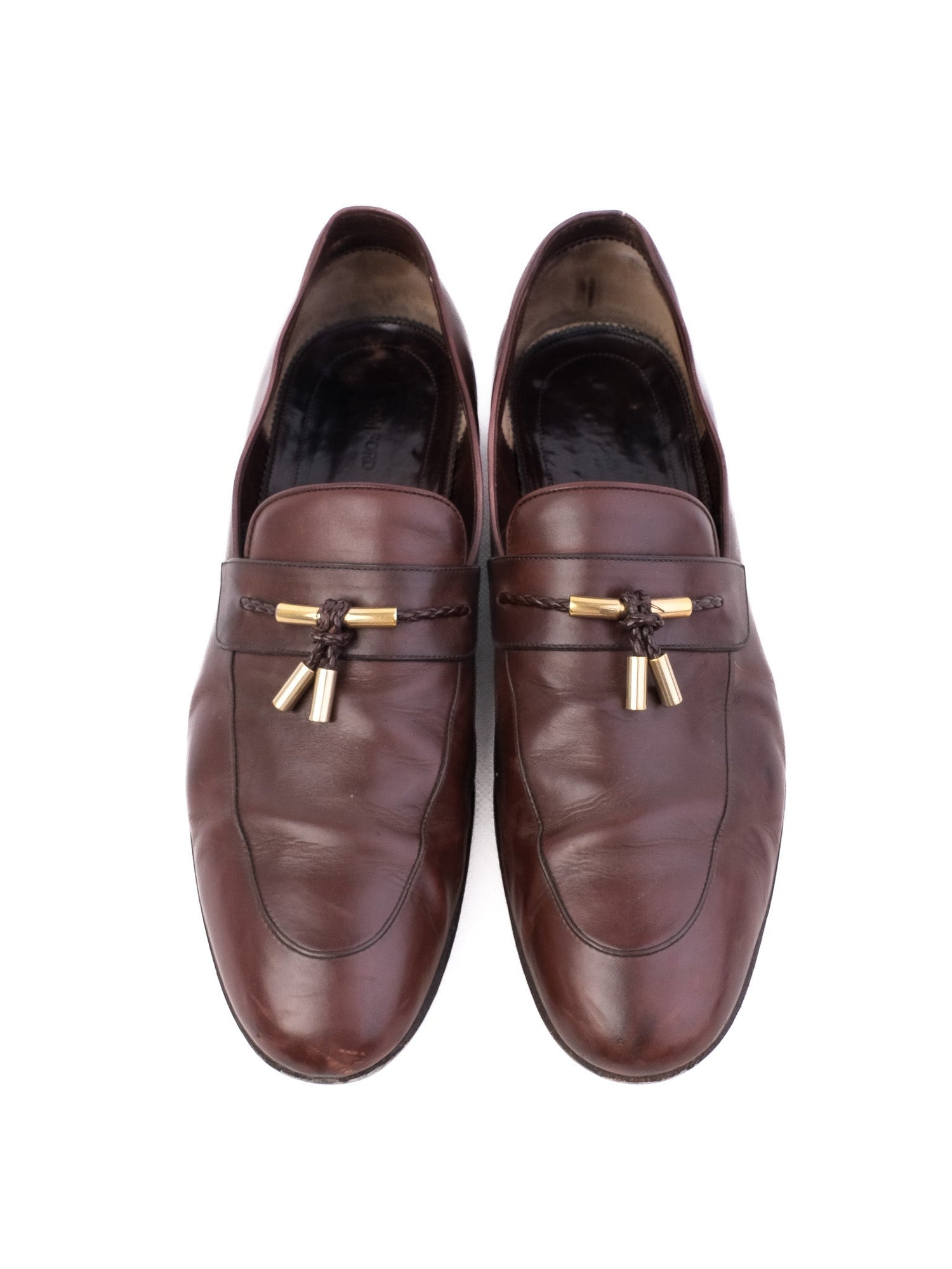 Excellent Tom Ford Orange Leather Loafers Size 39 Men