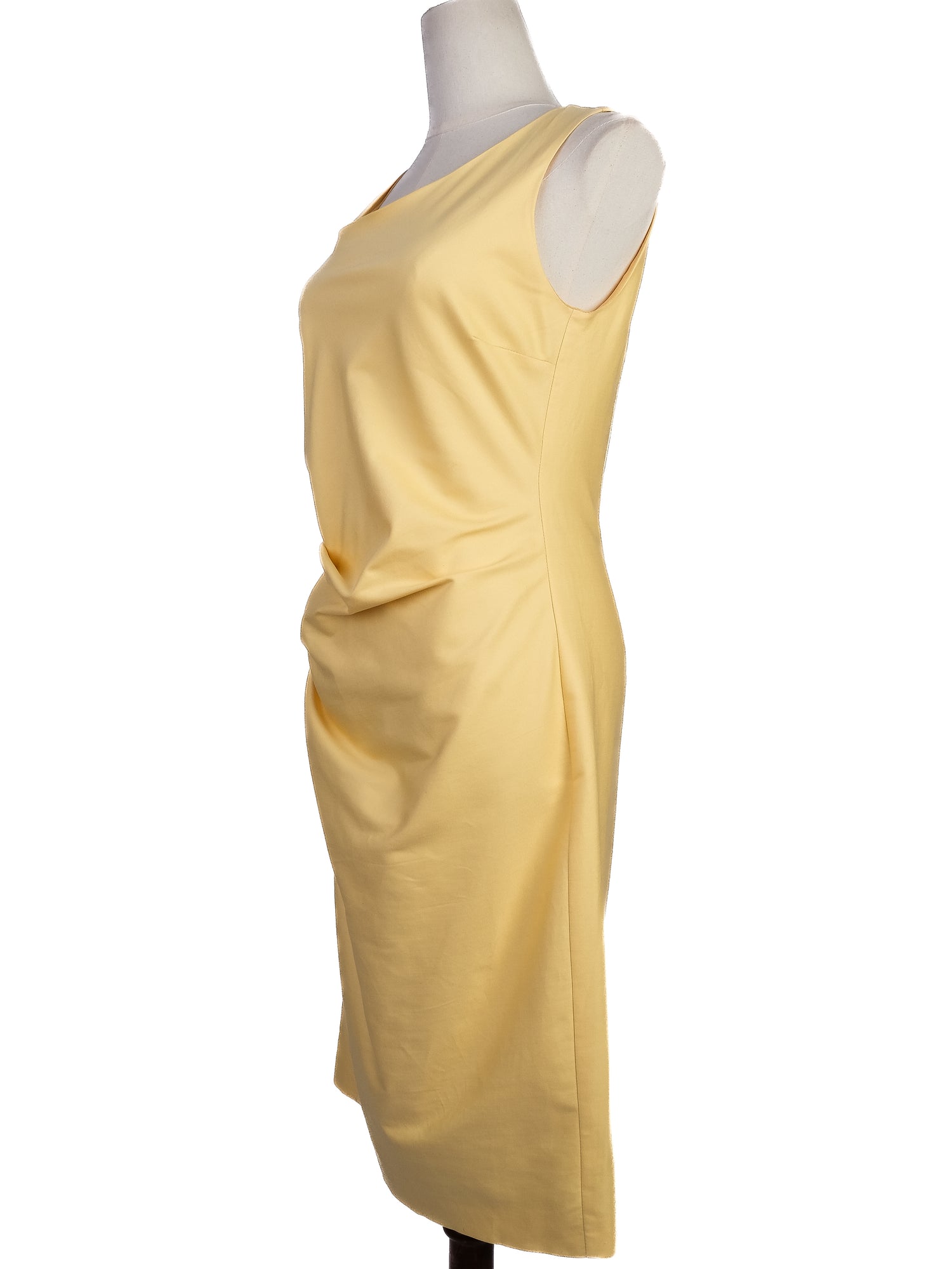 Max Mara Yellow Silk Dress Sleeveless Excellent Condition