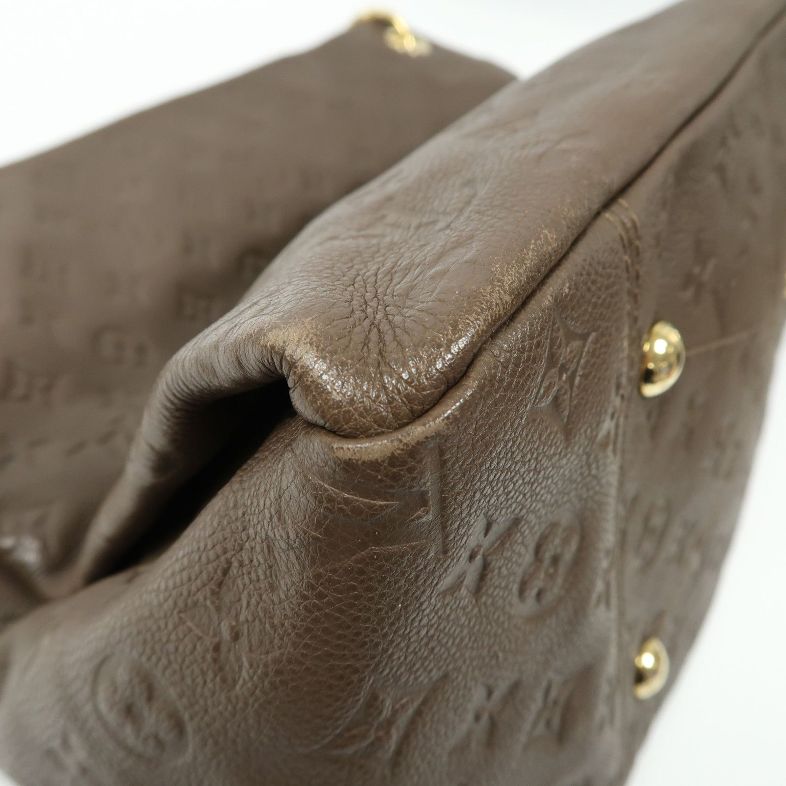 Louis Vuitton Cowhide Leather Artsy Mm Gold Shoulder Back Bag Color Brown Shoulder Bag M 94325