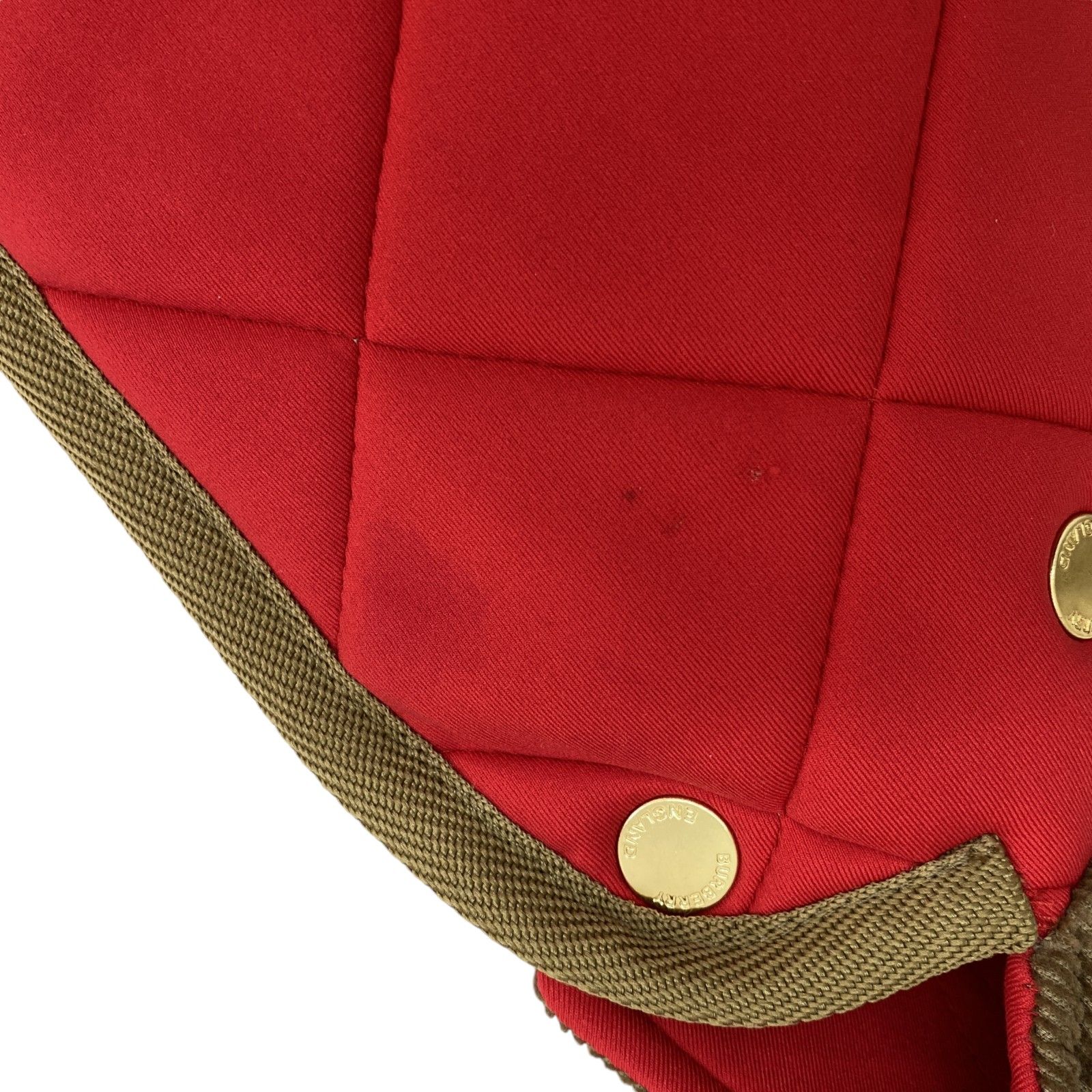 Burberry Upton Quilted Icon Striped Wool Jacket Camel