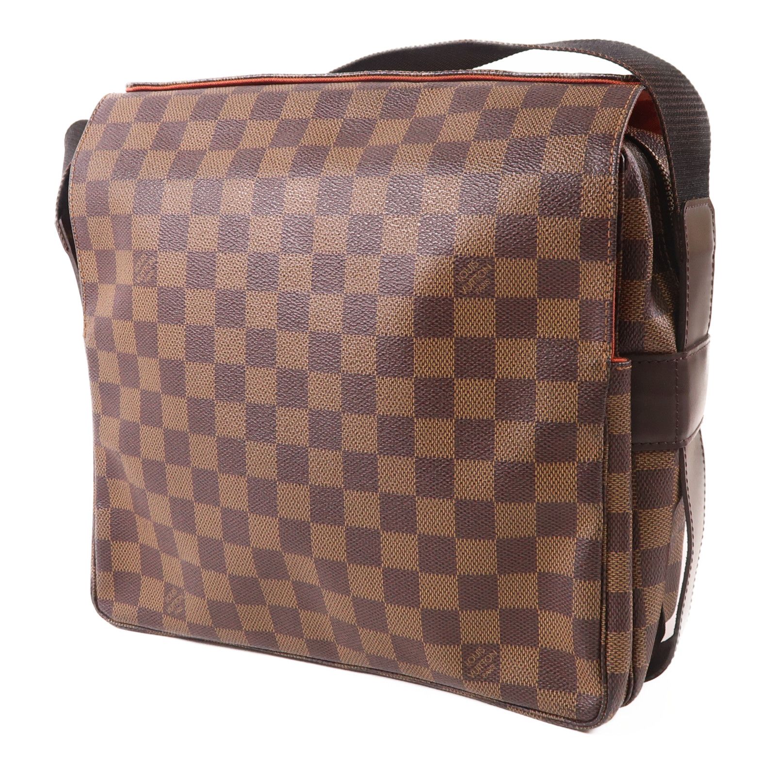 Louis Vuitton Damier Naviglio Gold Shoulder Bag Brown Shoulder Bag N 45255