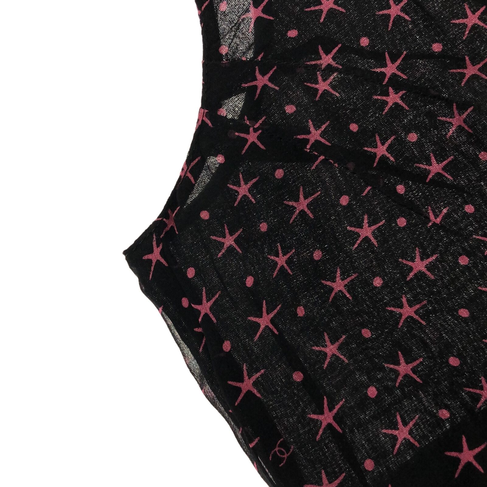 Chanel Mini Dress Black Silk 38