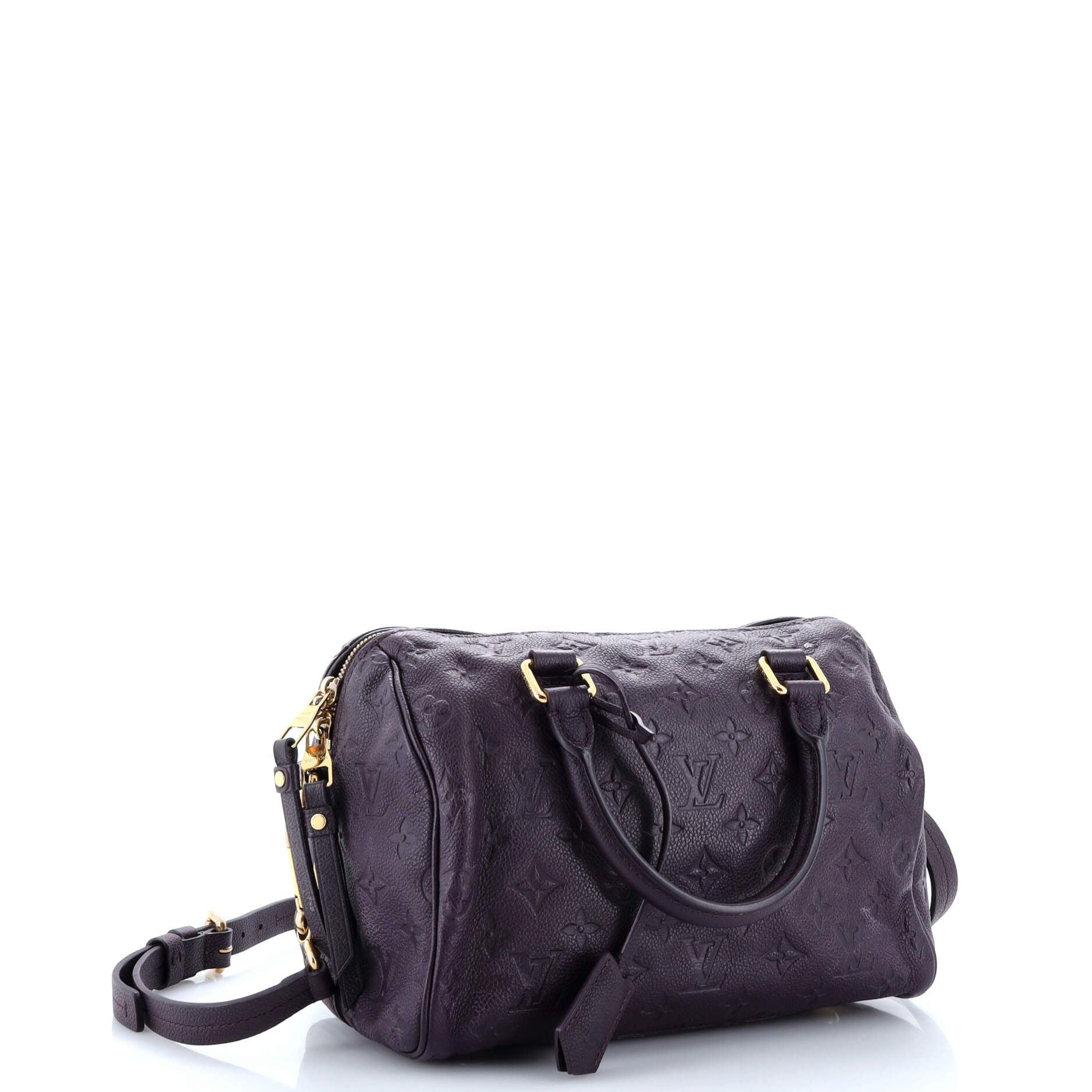 Louis Vuitton Speedy Bandouliere Bag Monogram Empreinte Leather 25