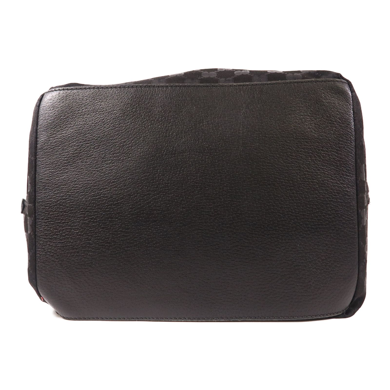 Gucci GG Monogram Web Handle Bucket Tote Black