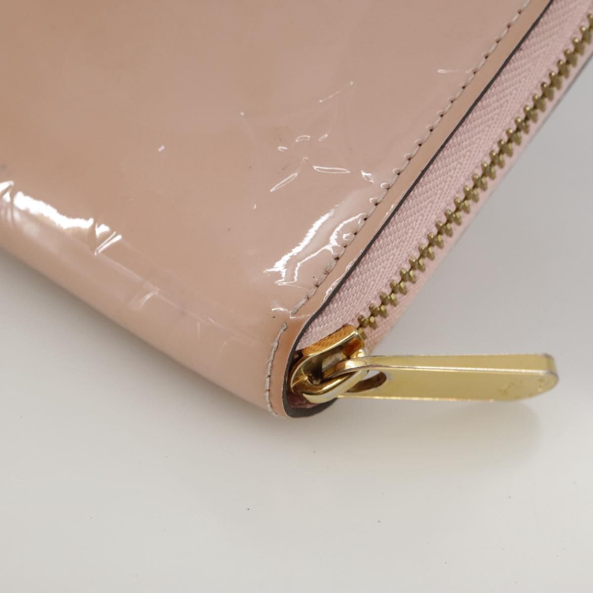 Louis Vuitton Vernis Zippy Wallet Rose Valerine M 93522 Lv Auth