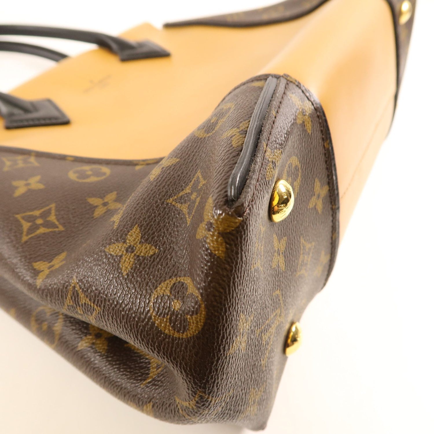 Louis Vuitton Cowhide Leather/monogram Tote W Pm Kinpaku Bag
