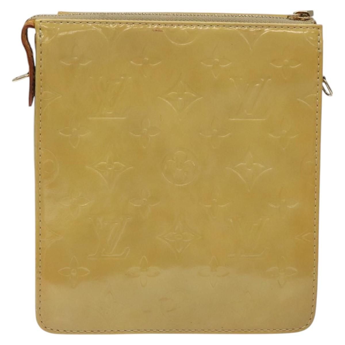 Louis Vuitton Vernis Motto Accessory Pouch Beige M 91136 Lv Auth