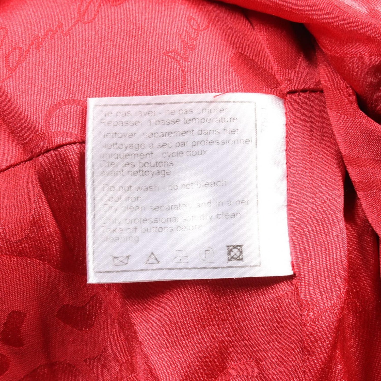 Chanel Red Dress Wool Nylon P 32021