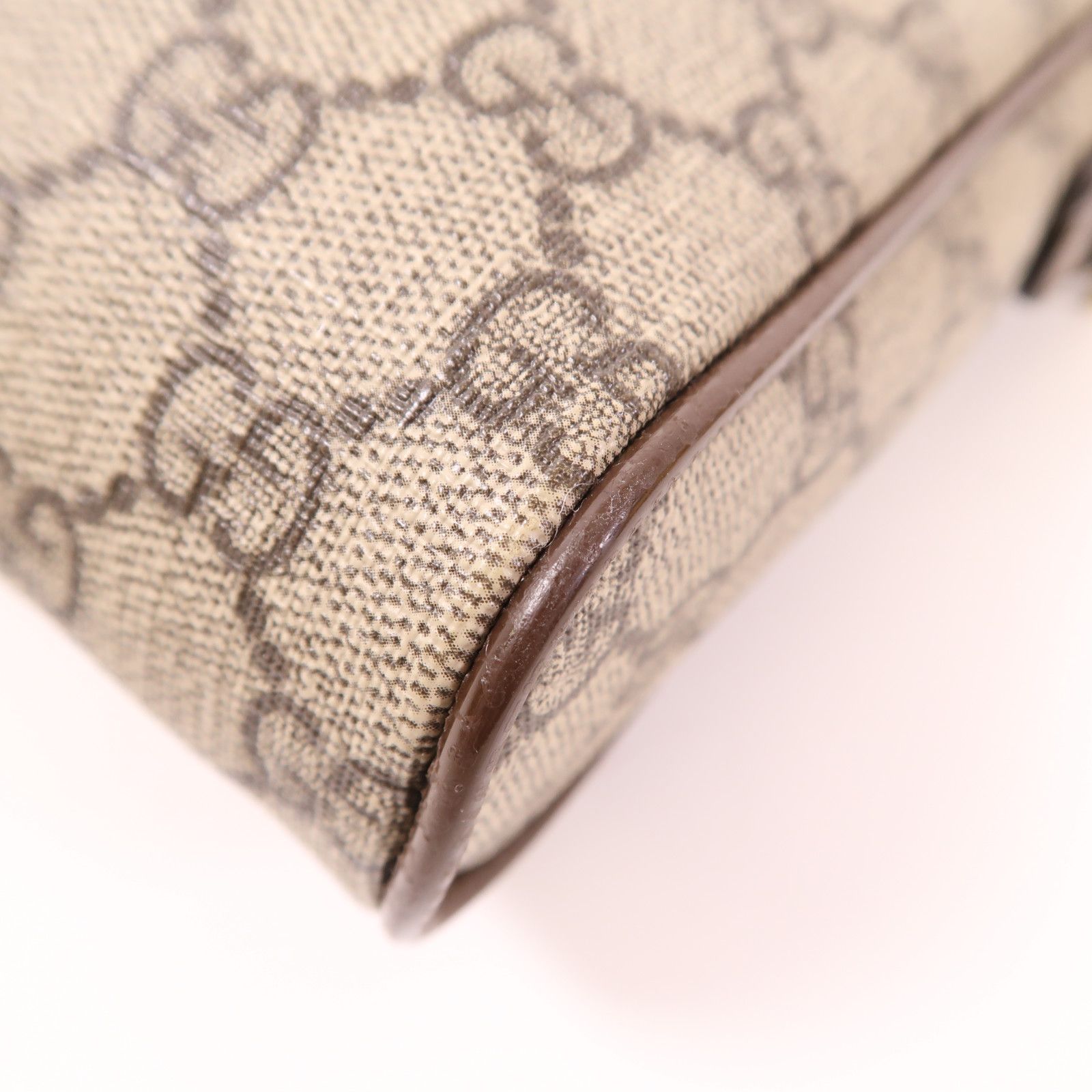 Gucci Painted Canvas Supreme Ophidia Small Messenger Golden Shoulder Bag Brown Pvc Coated Canvas 54792