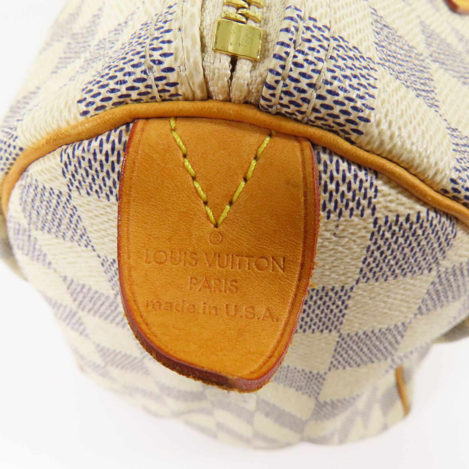 Louis Vuitton Speedy 30 Gold Handmade Bag White Handbag