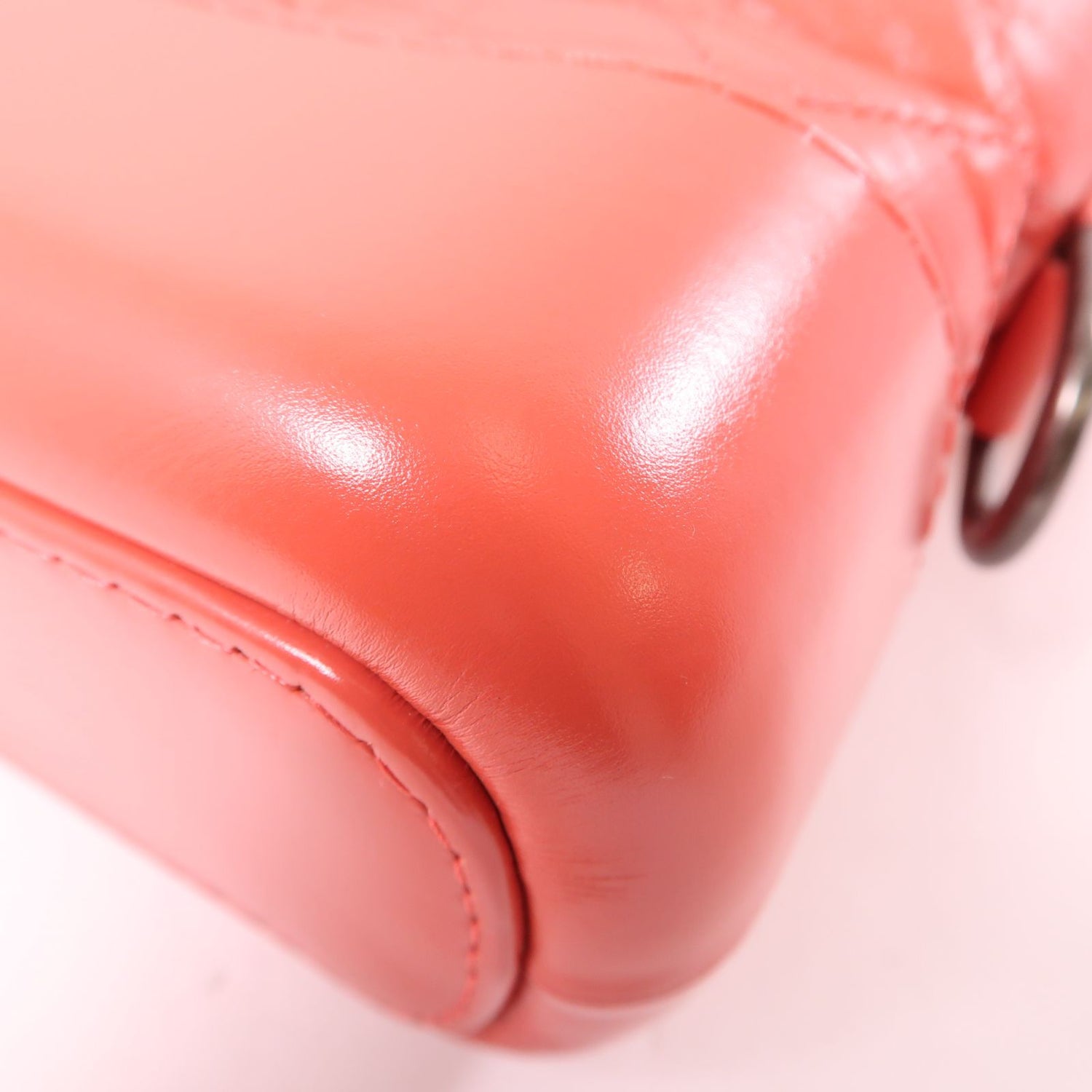 Chanel Goatskin Quilted Small Gabrielle Hobo Orange Pink