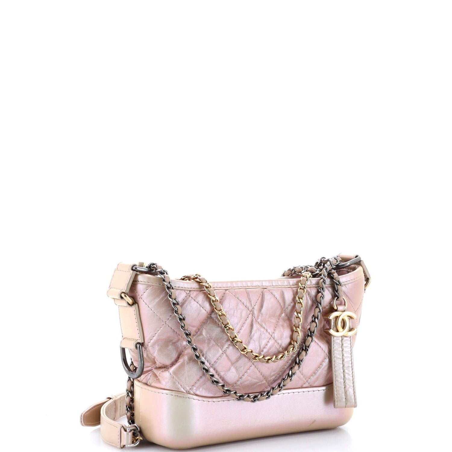 Chanel Gabrielle Hobo Quilted Iridescent Aged Calfskin Small